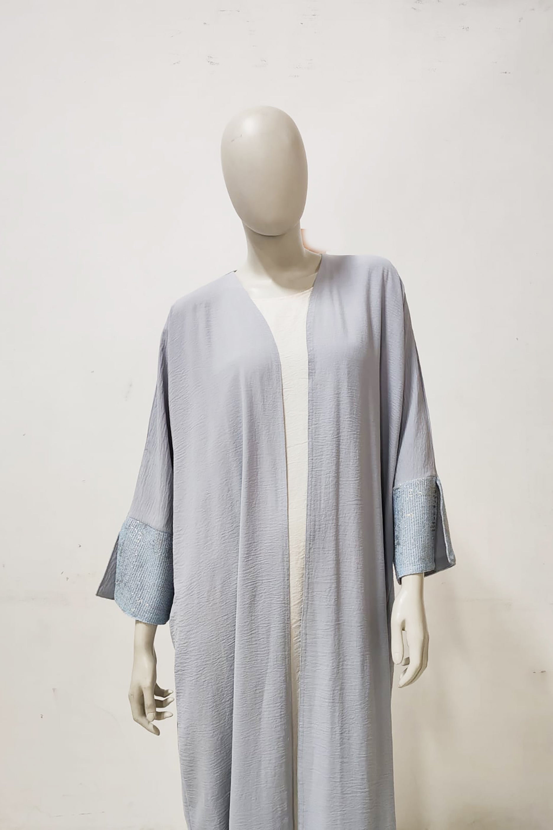 Grey Long Abaya
