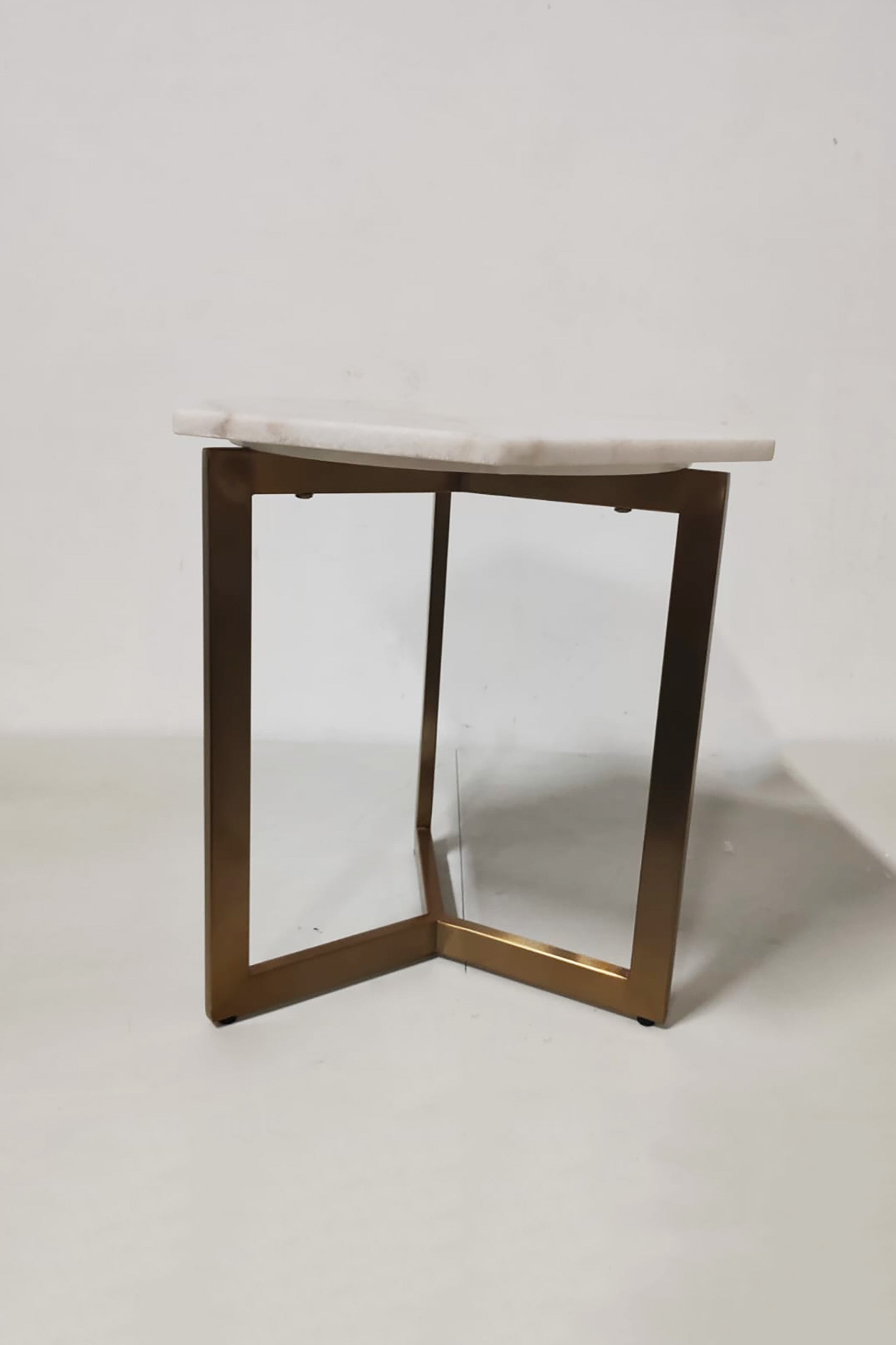 Gold Frame Marble Top Table