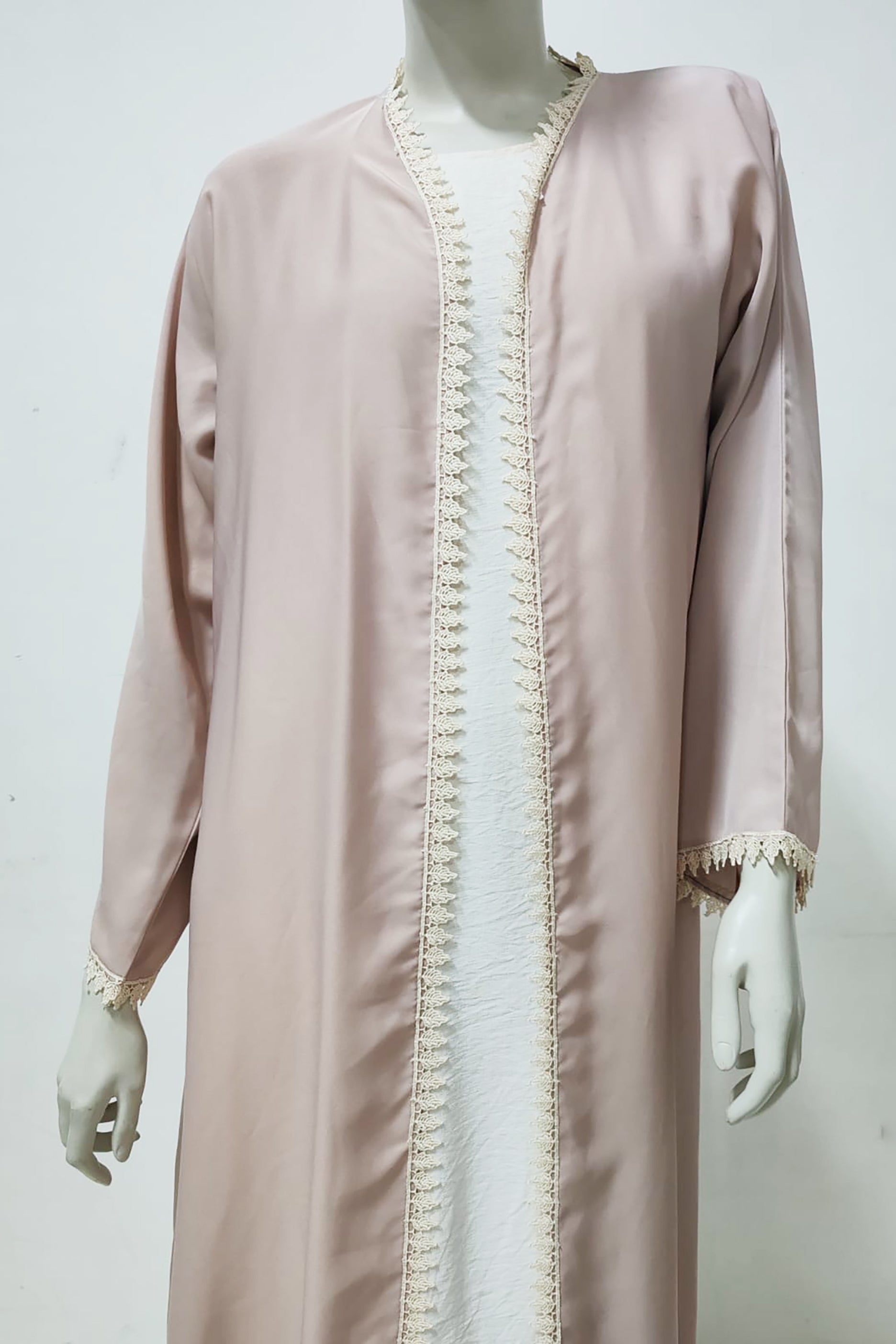 Beige Satin Abaya