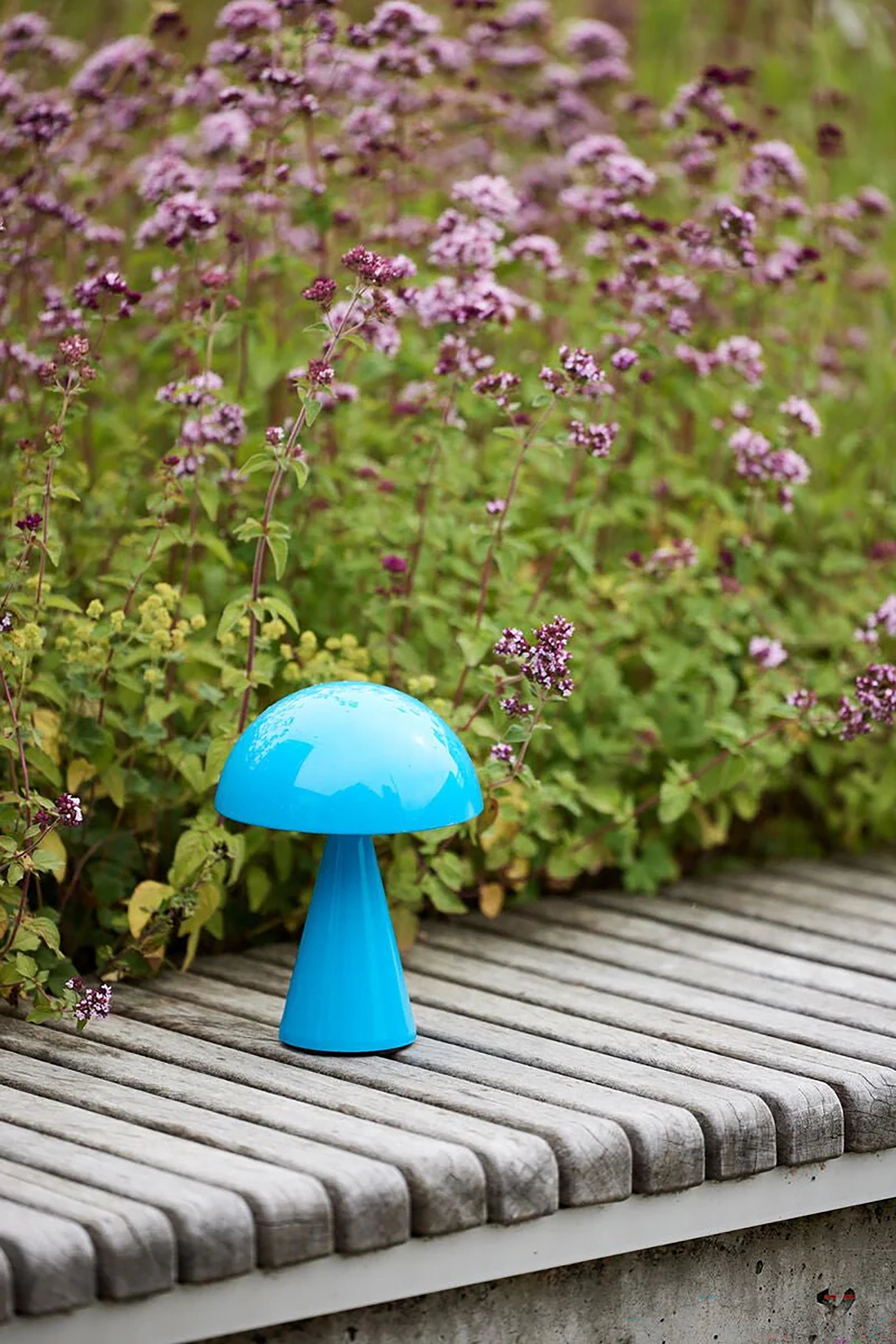 Blue Mush Mini Portable Lamp (D15xH20cm)