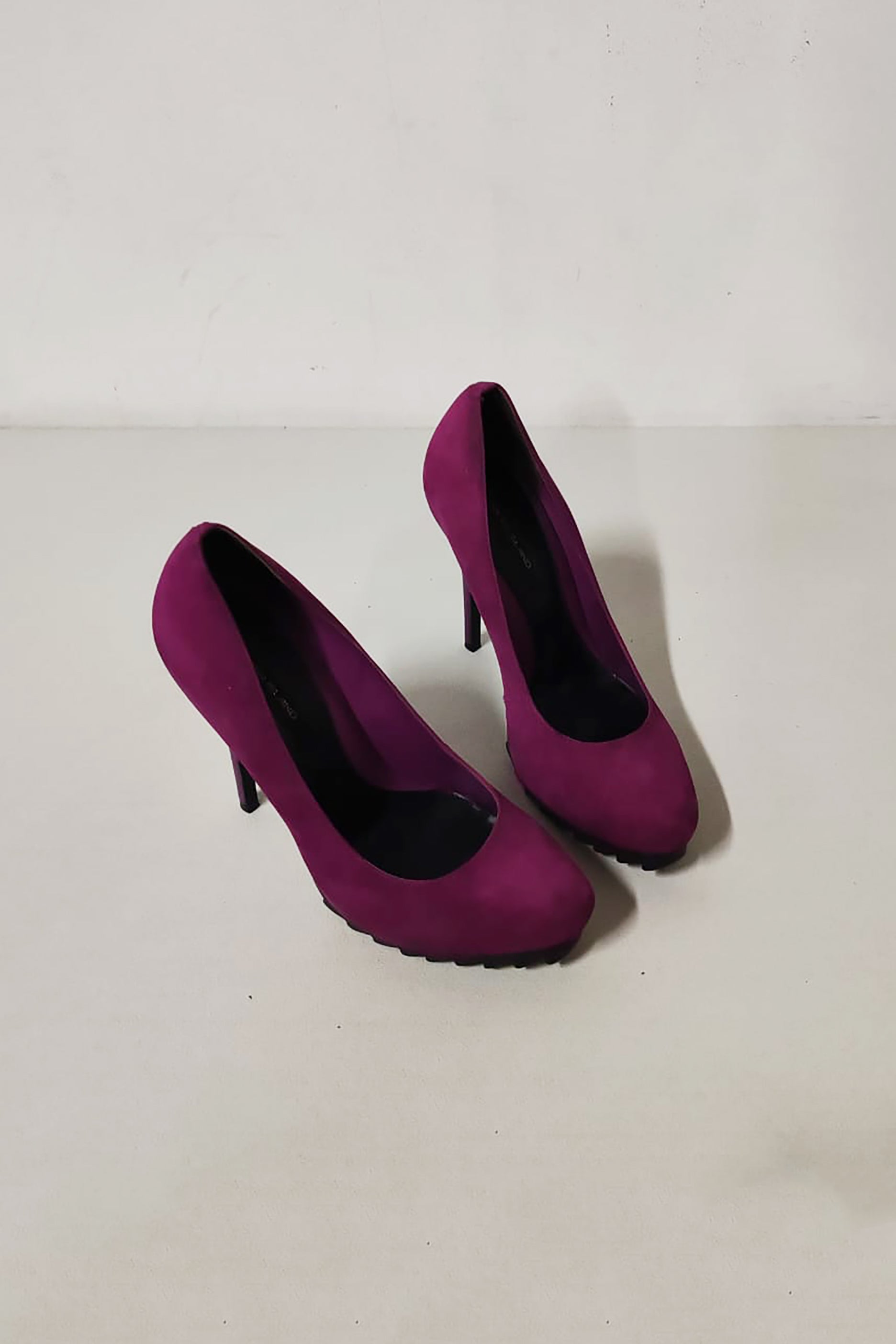 Ladies Violet High Heel Suede Shoes (Eu39)