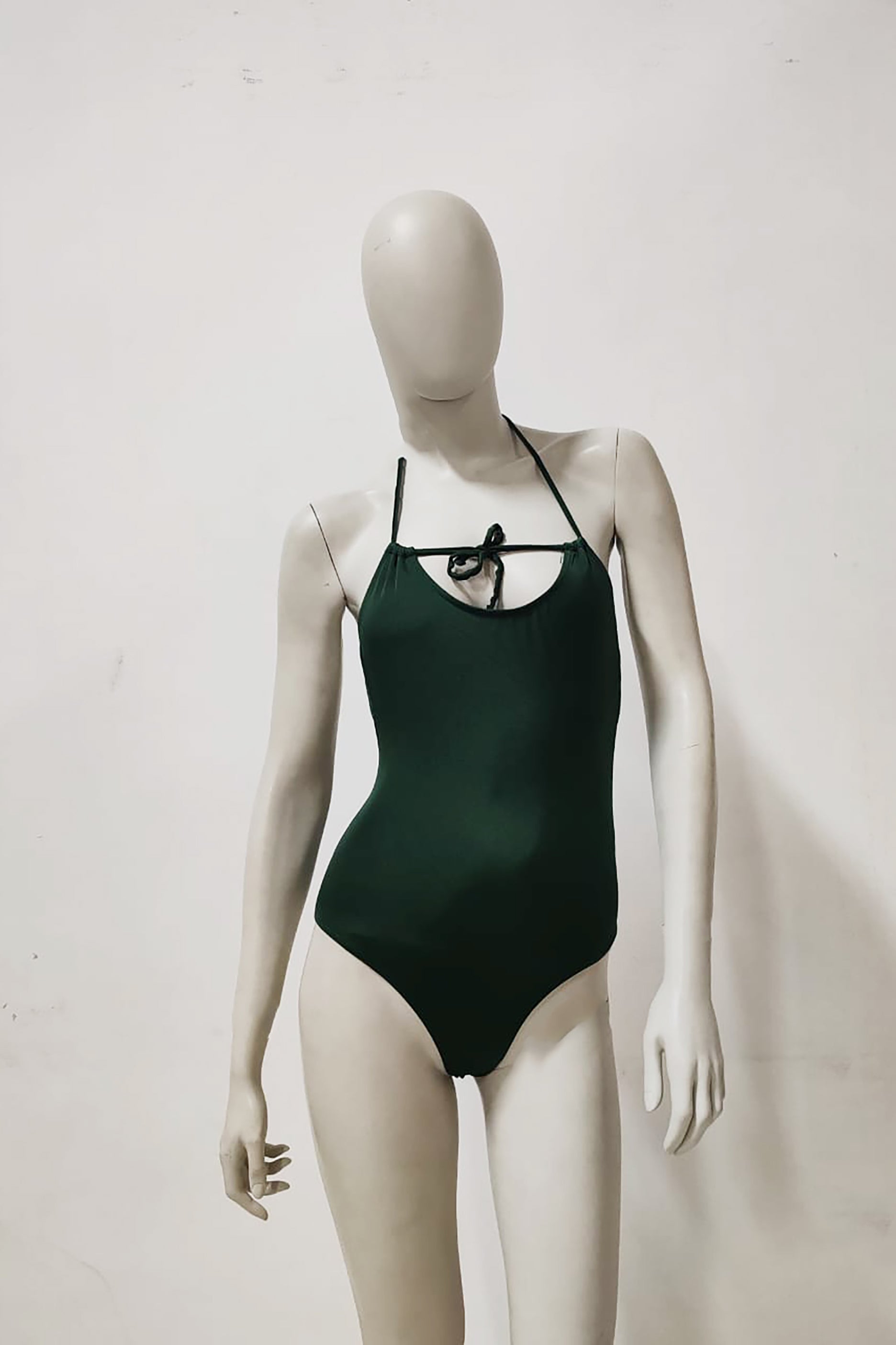 Dark Green Halter Neck Swimsuit (Eu36)