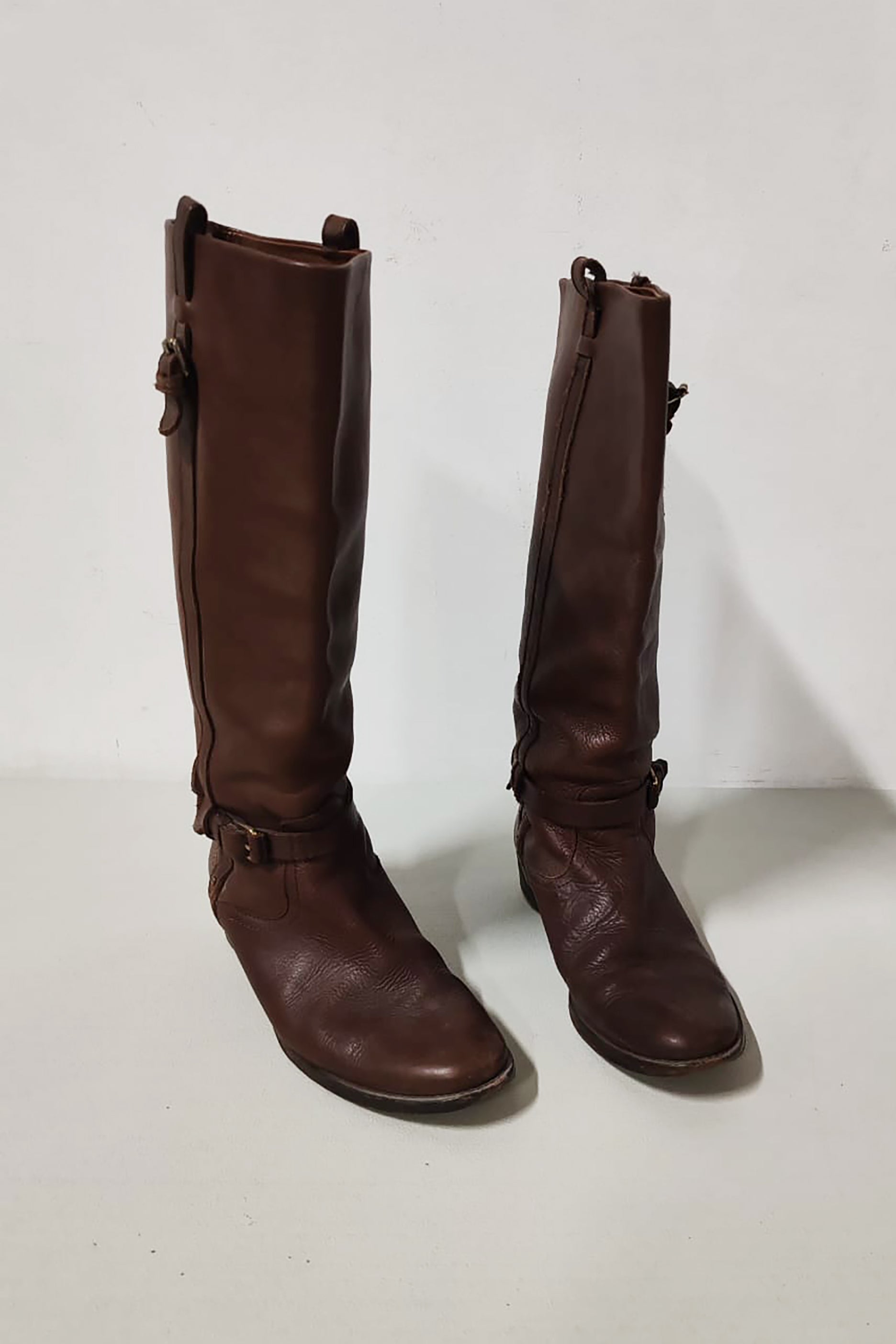 Dark Brown Leather Knee-High Boots (Eu39)
