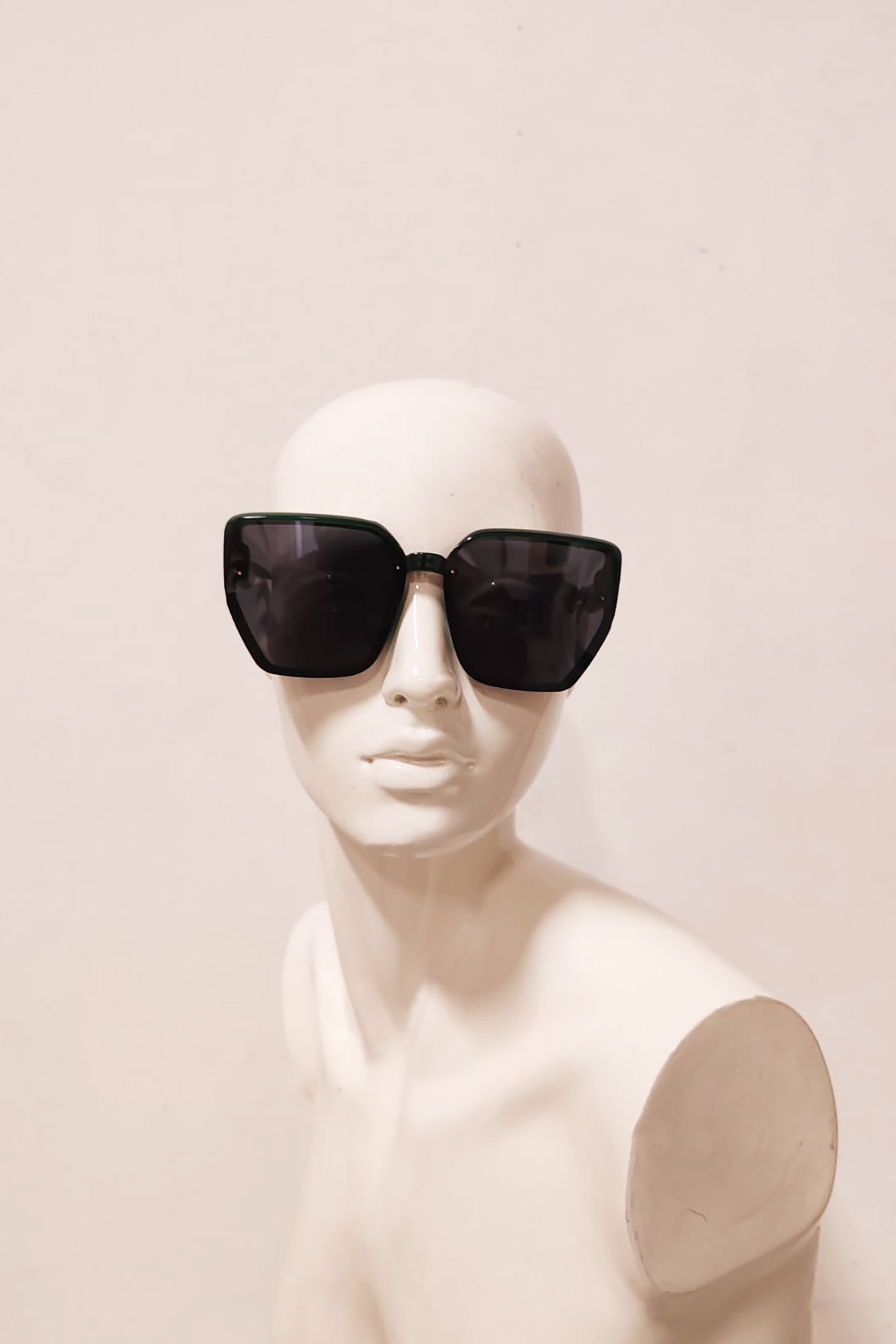 Oversized Green Frame Sunglasses