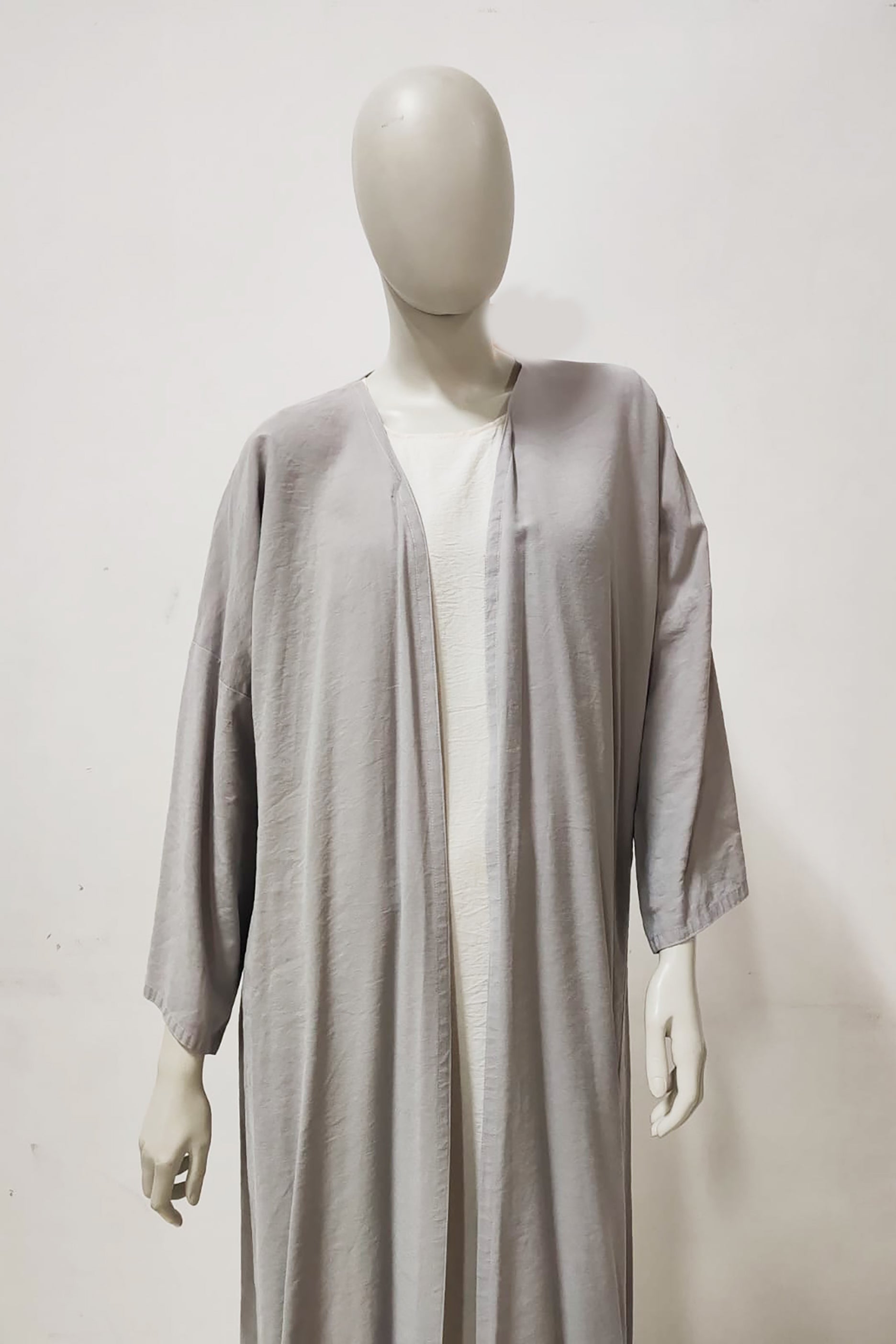 Grey Plain Abaya