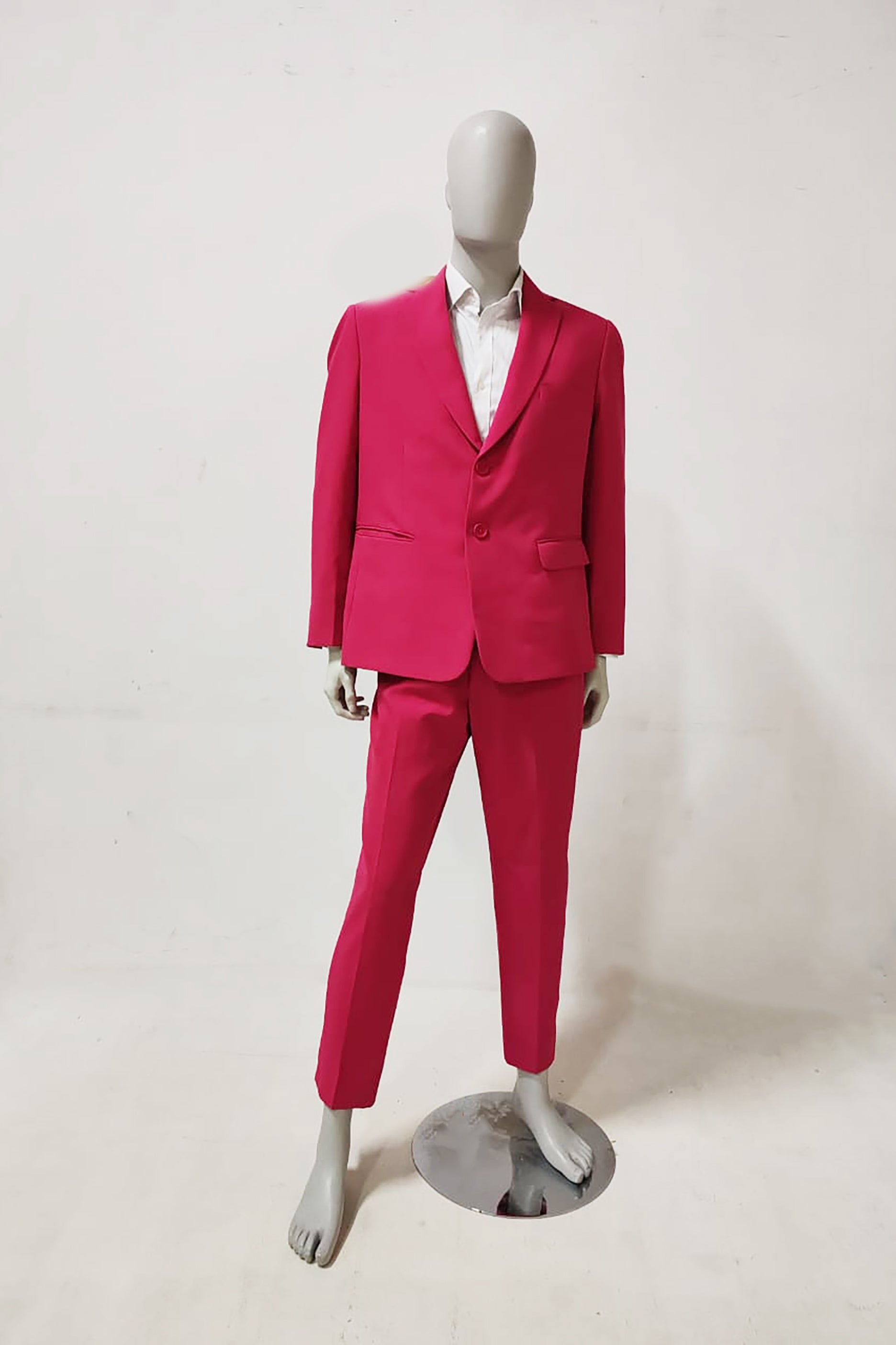 Mens Pink Formal Suit