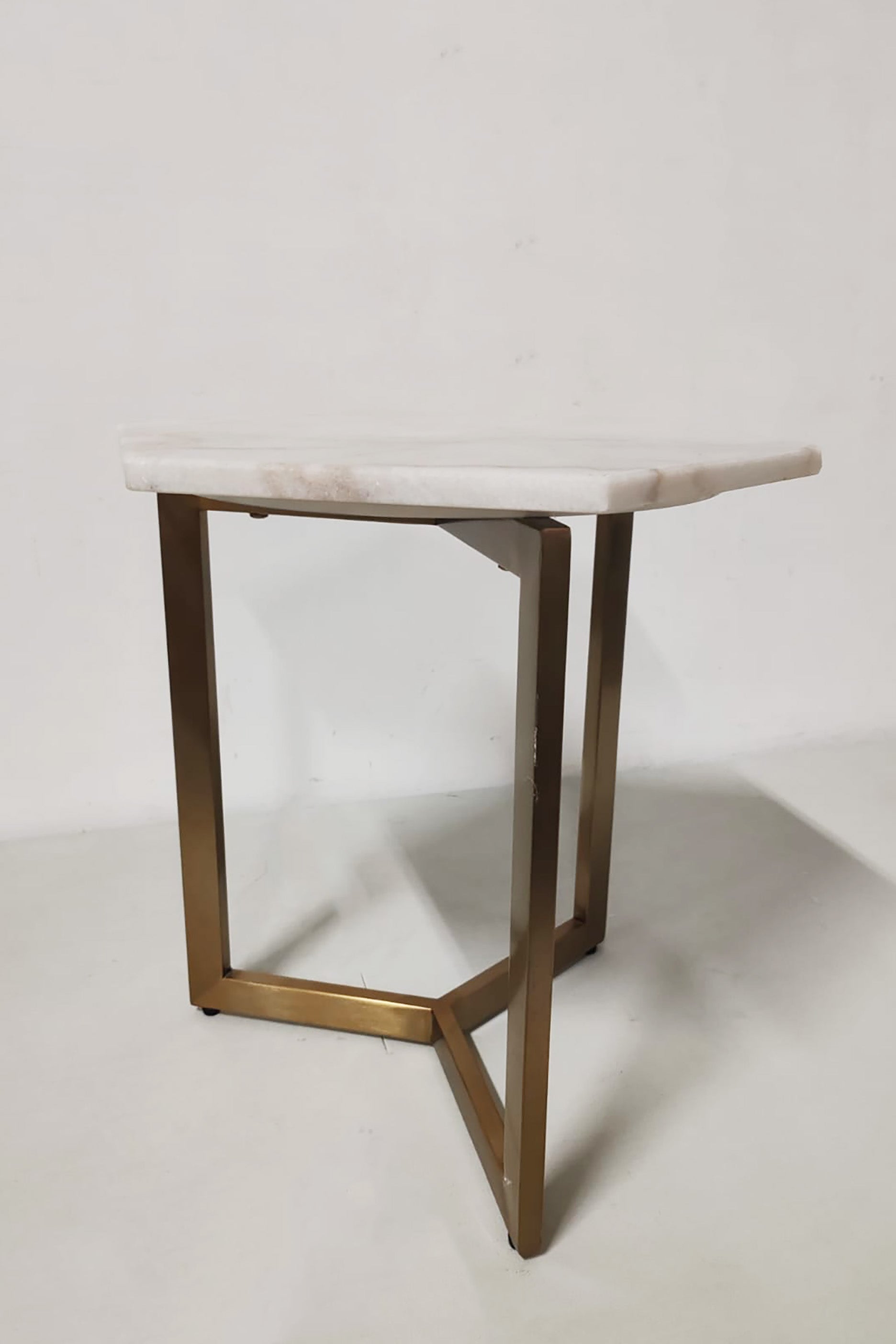 Gold Frame Marble Top Table