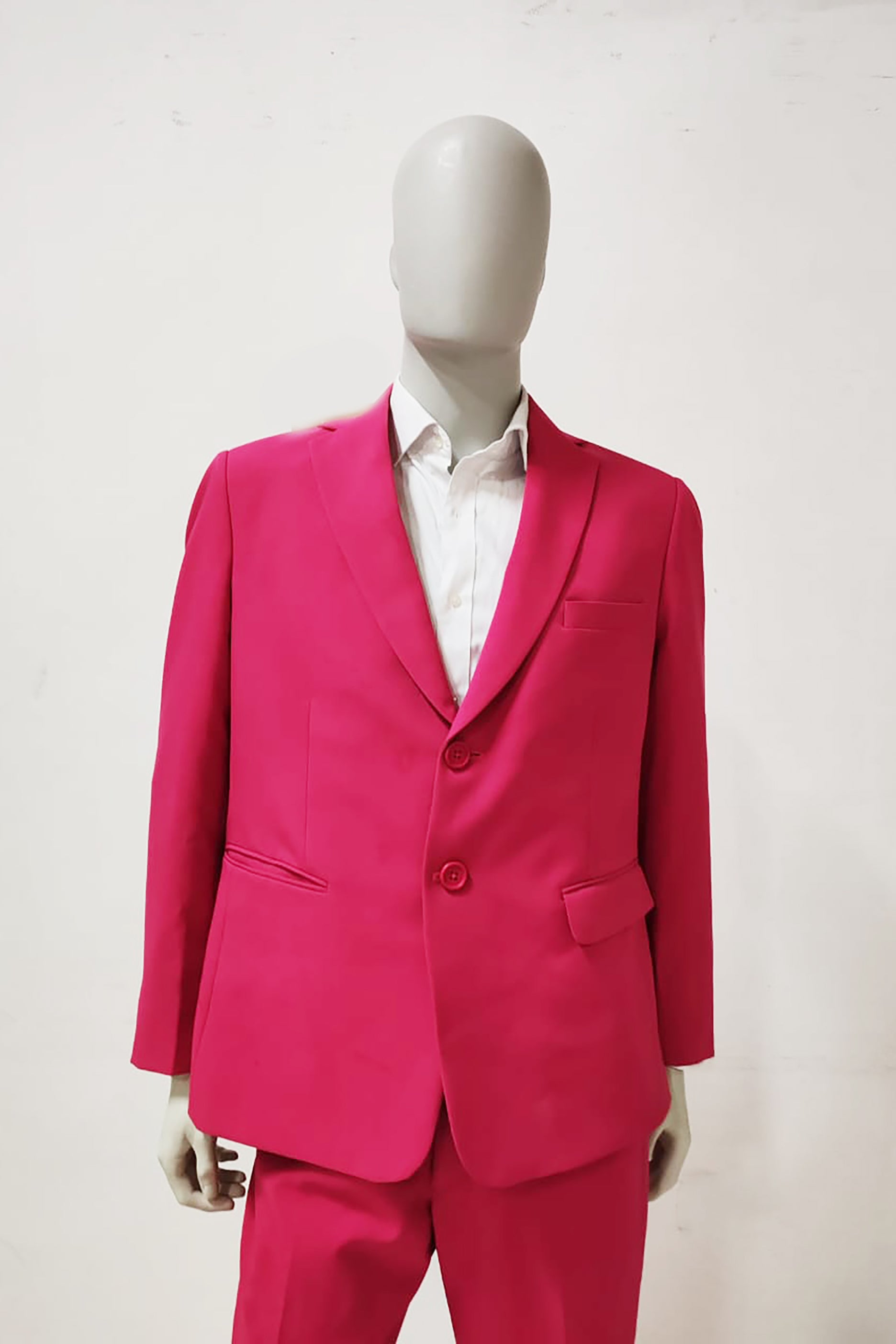 Mens Pink Formal Suit