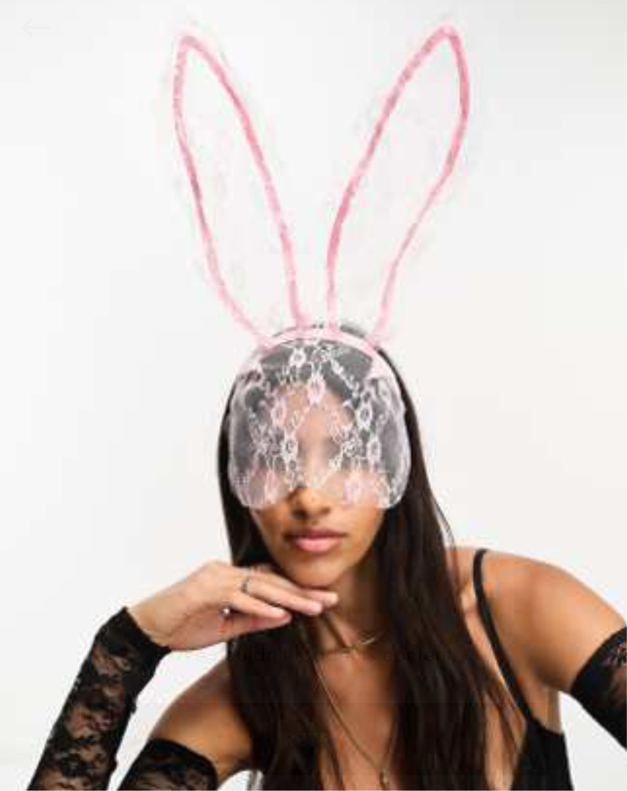 Pink Lace Rabbit Ears Headband