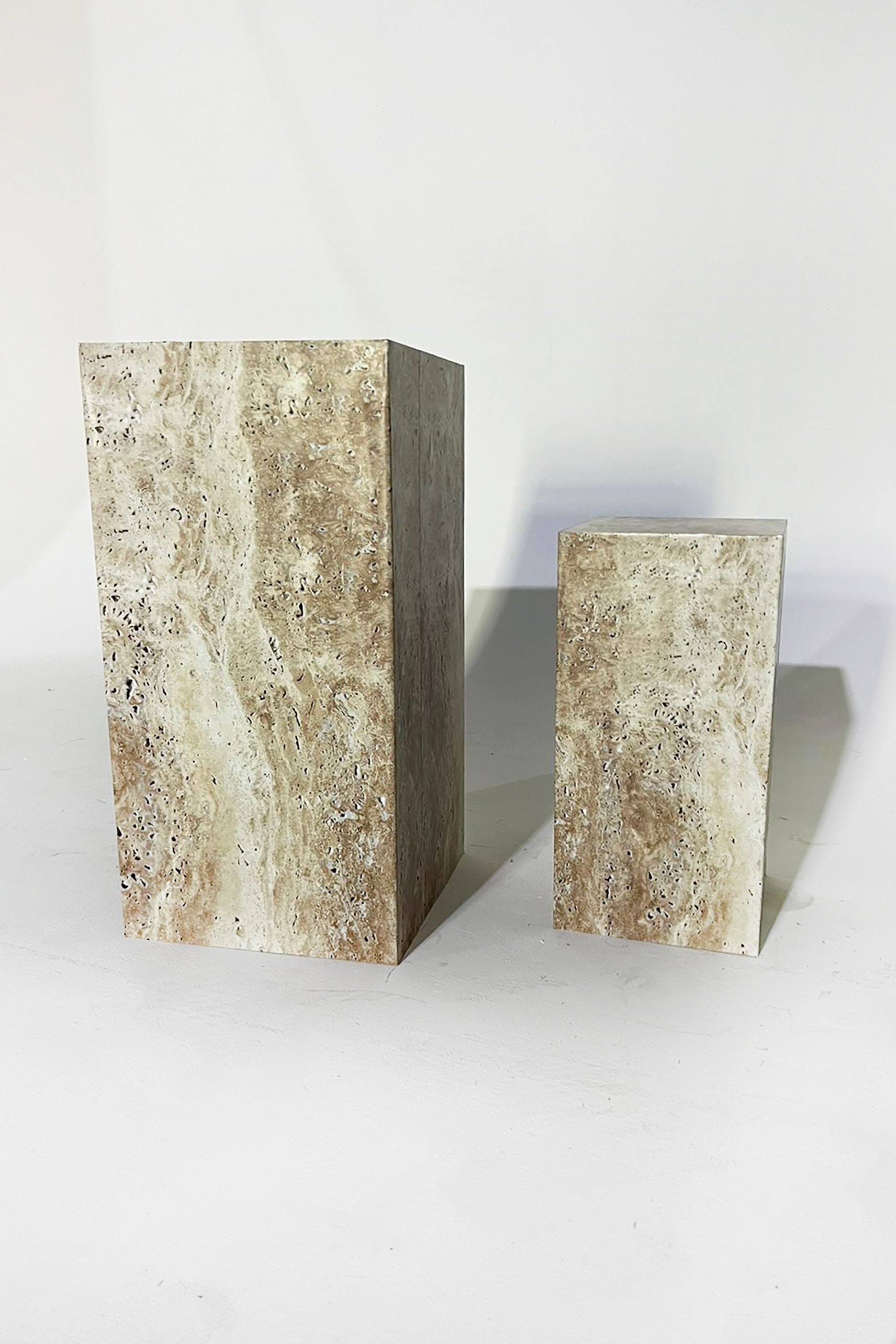 Travertine Marble Effect Block Plinths