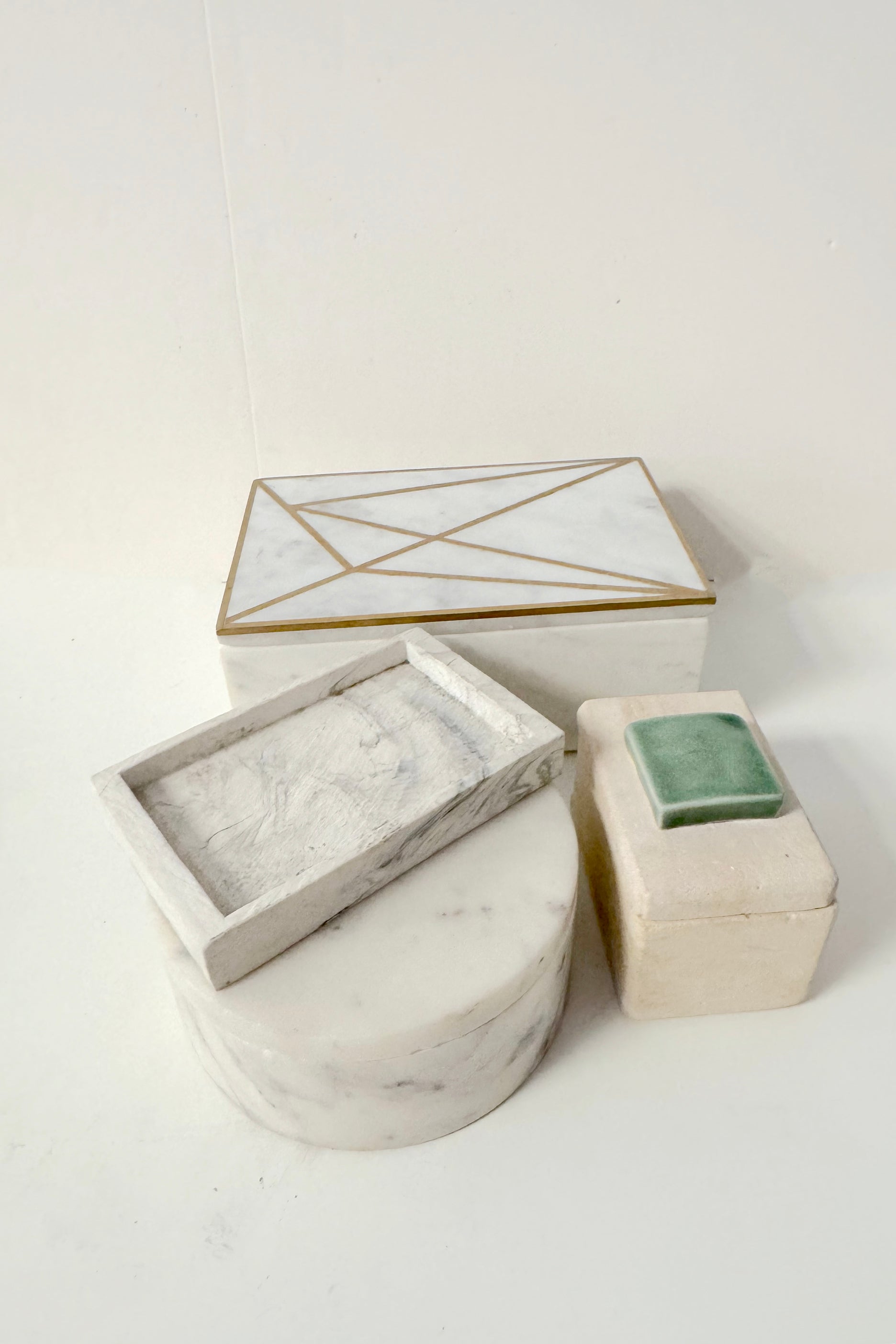 Marble Trinket Box with Lid