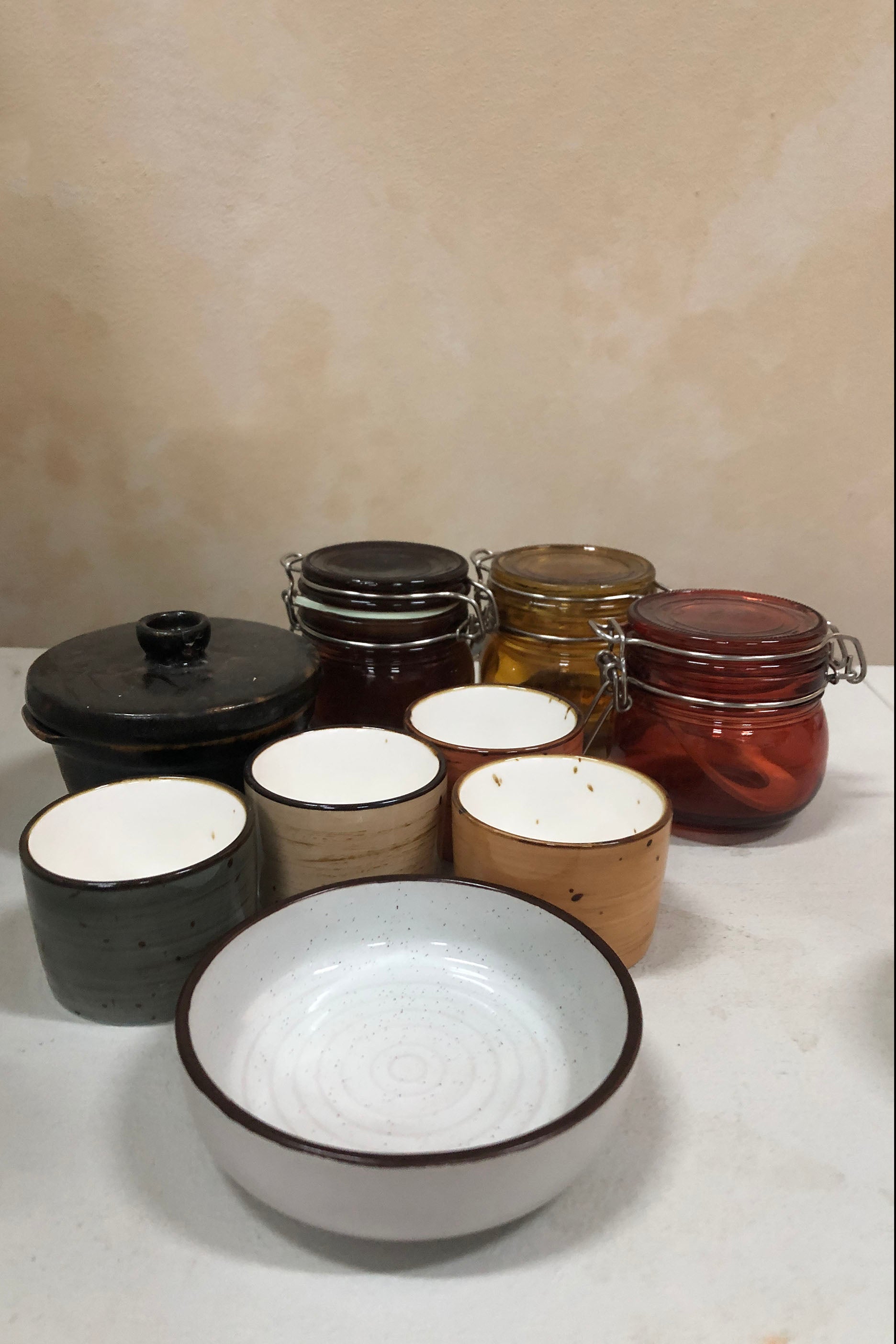 Box of Ceramic Kitchen Table Accessories