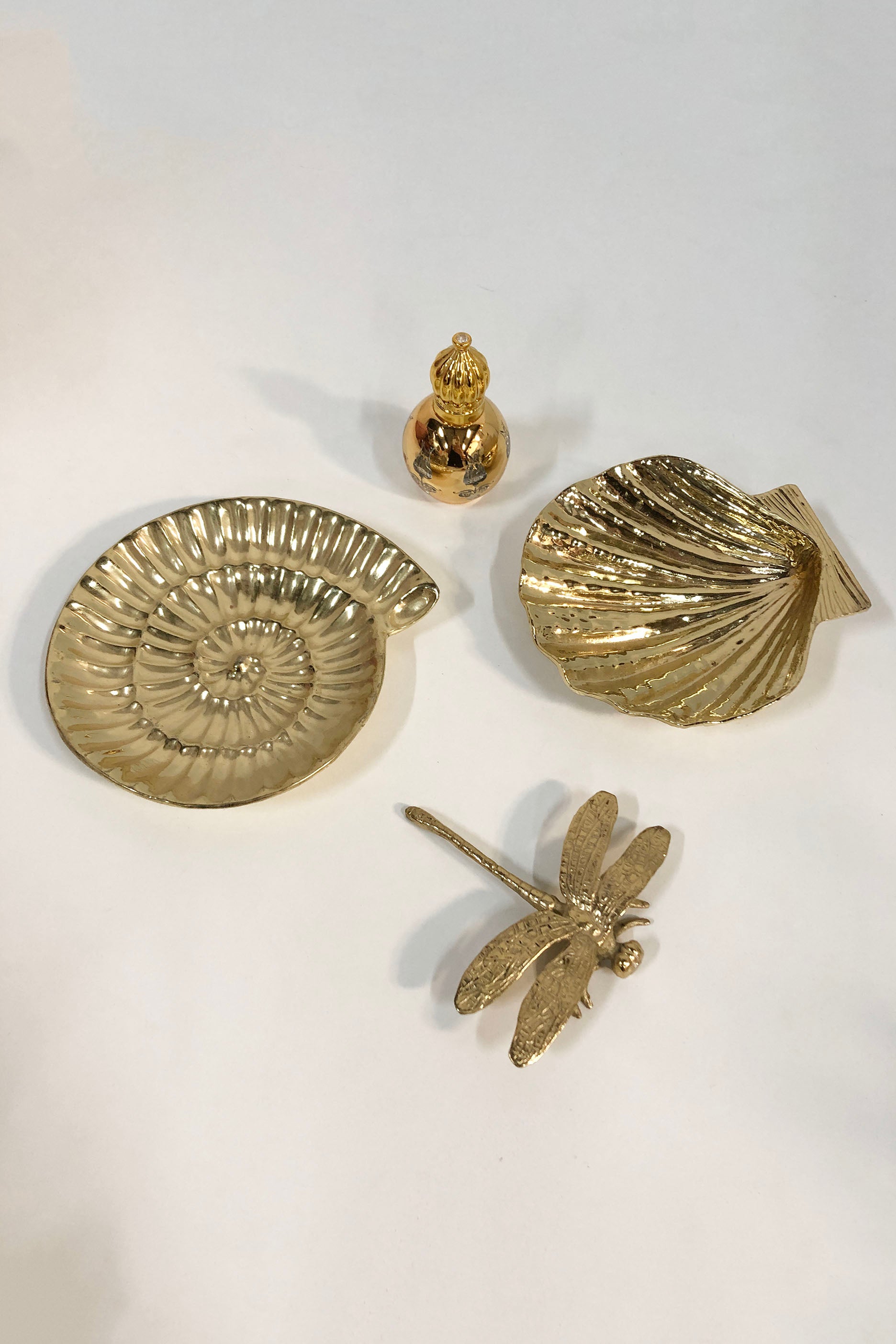 Box of 10 Gold Vanity / Dressing Table Accessories