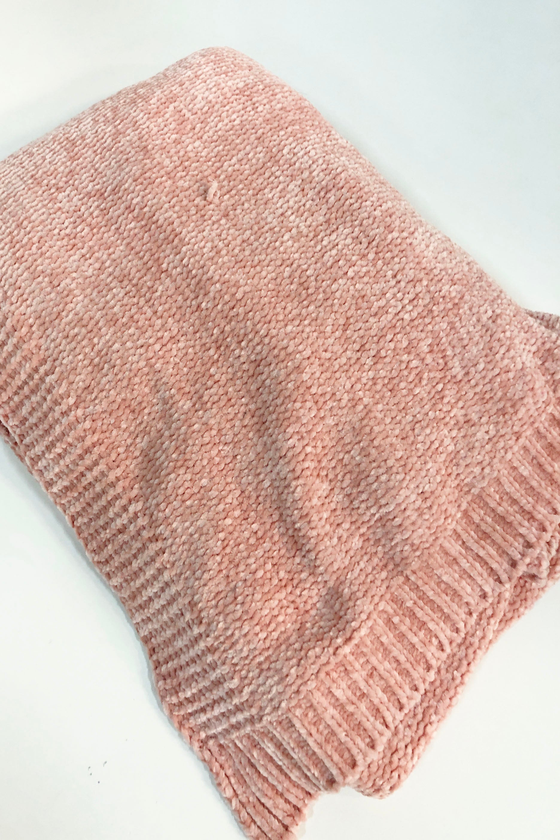 Pink Chenille Blanket (130x170cm)