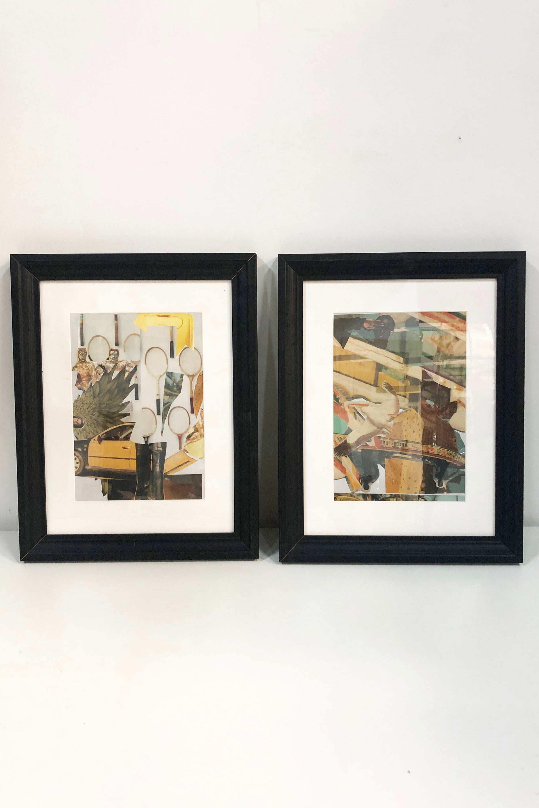 Set of two framed artworks