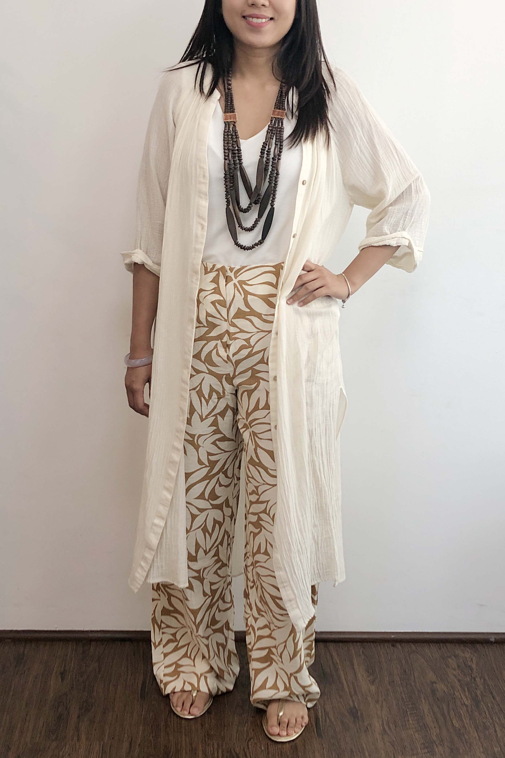 Off-white Knit Beach Kaftan