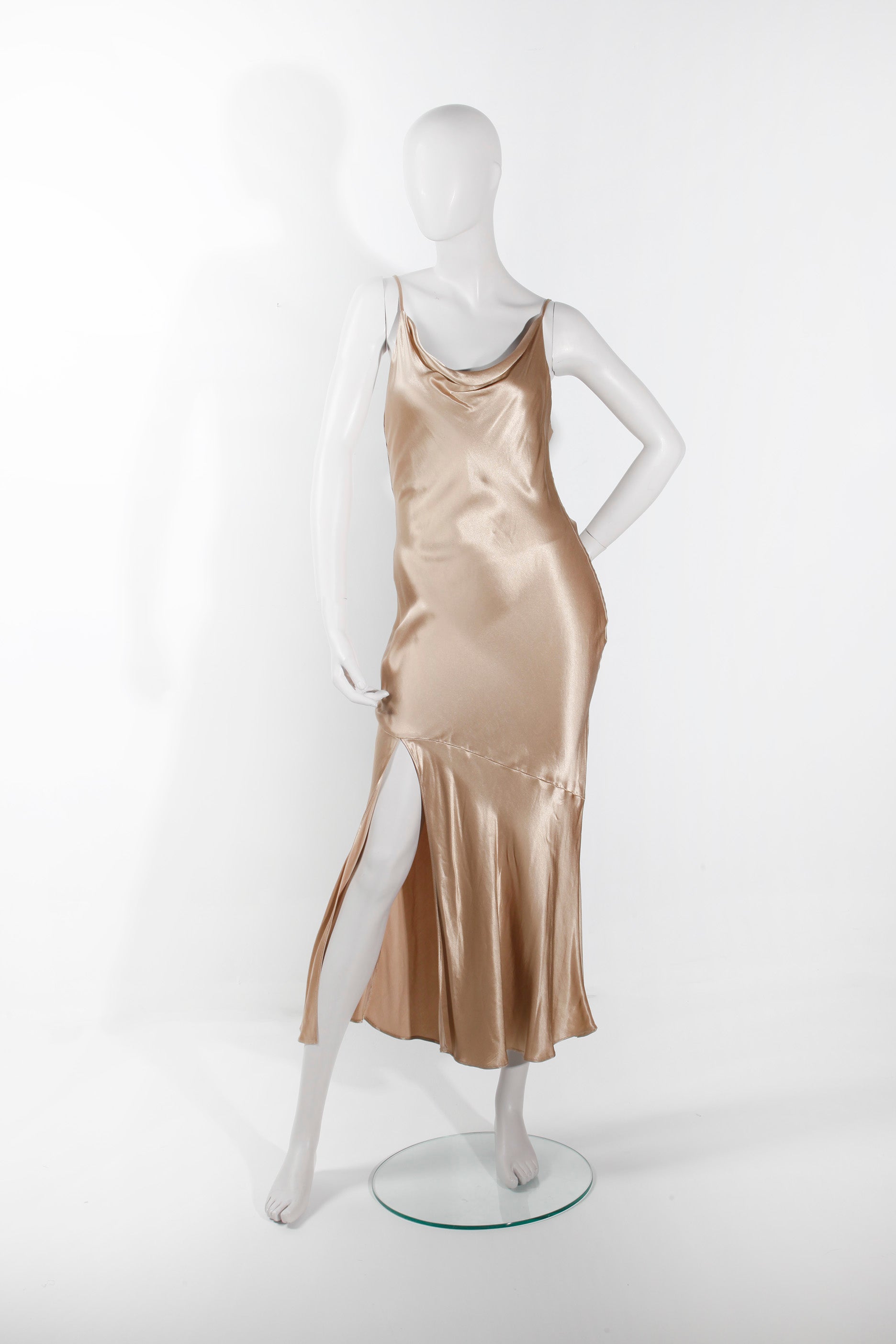 Gold Midi Slip Dress (EU36-38)