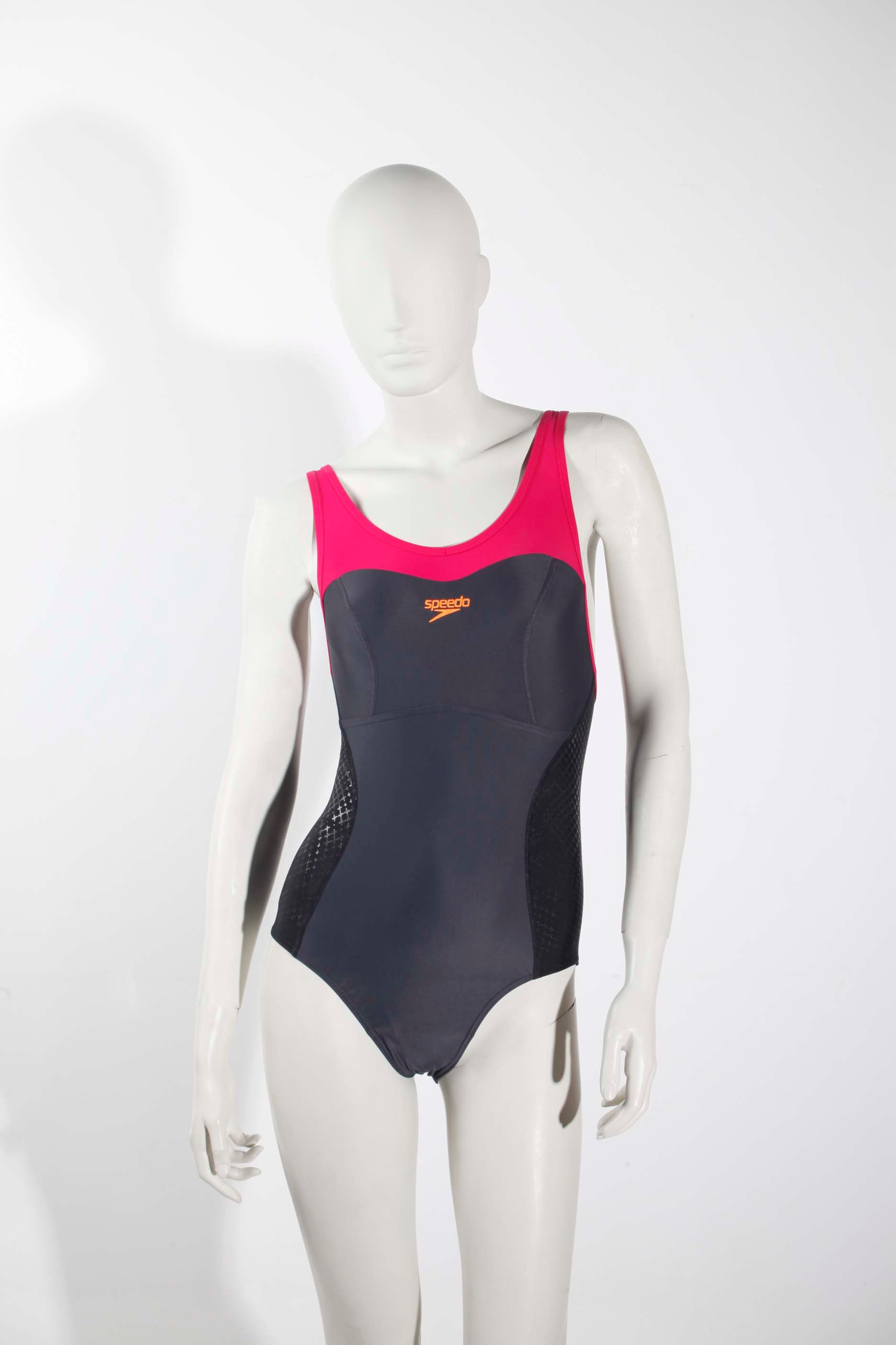 Speedo Pink and Black Swimsuit (small)