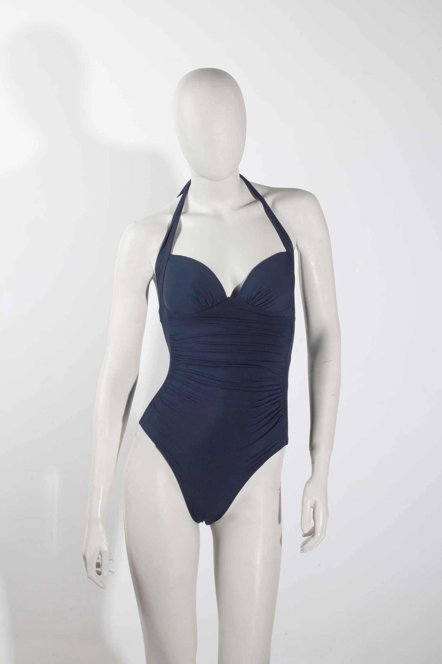 Navy Blue Halterneck Swimsuit