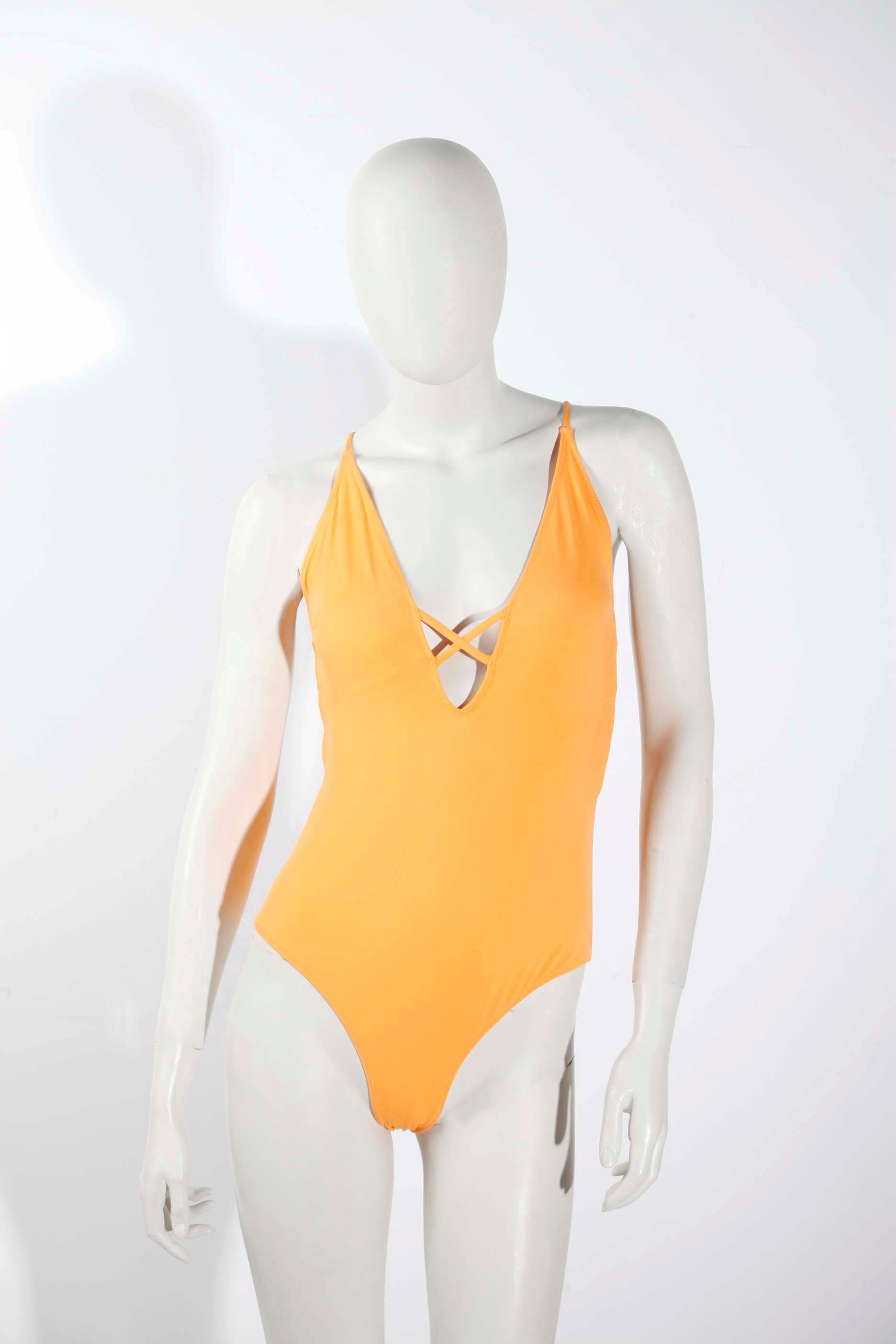 Orange Cross-Back Swimsuit (Medium/Large)