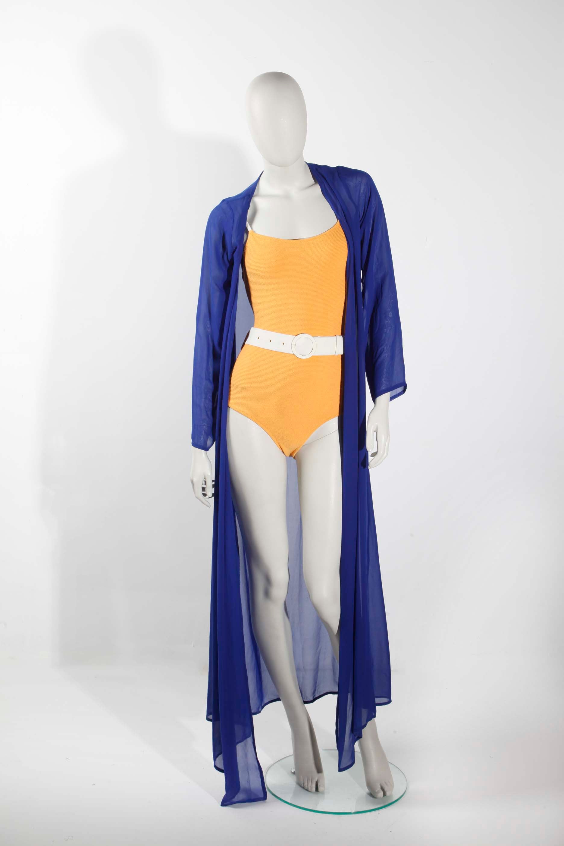 Cobalt Blue Long Open Beach Kaftan