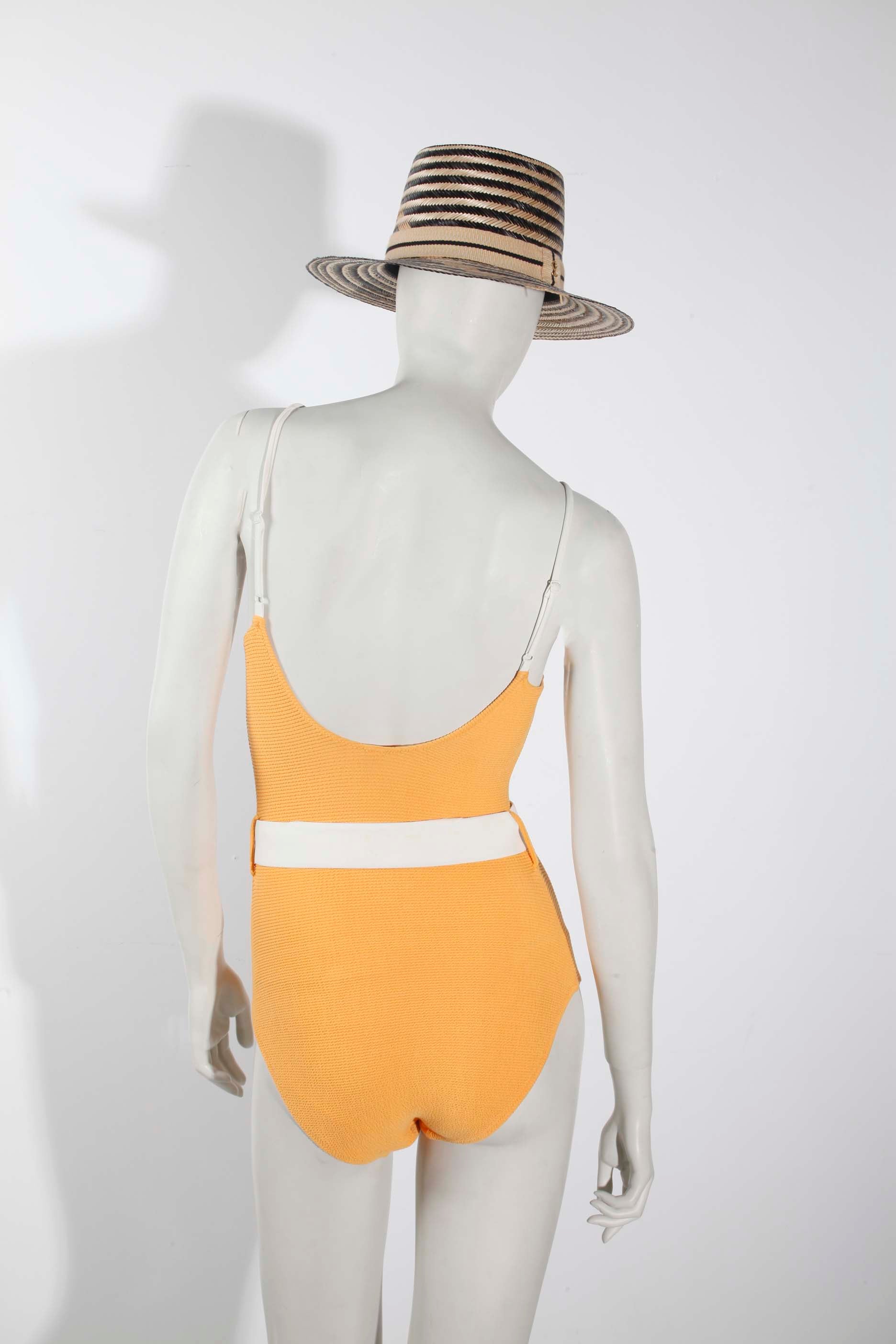 Orange Belted Swimsuit (Small)