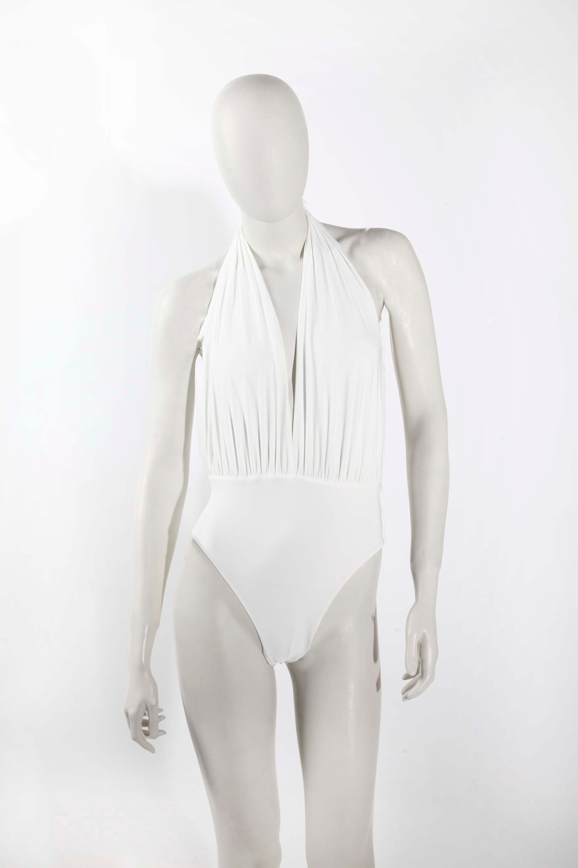 White Halterneck Swimsuit (Small)