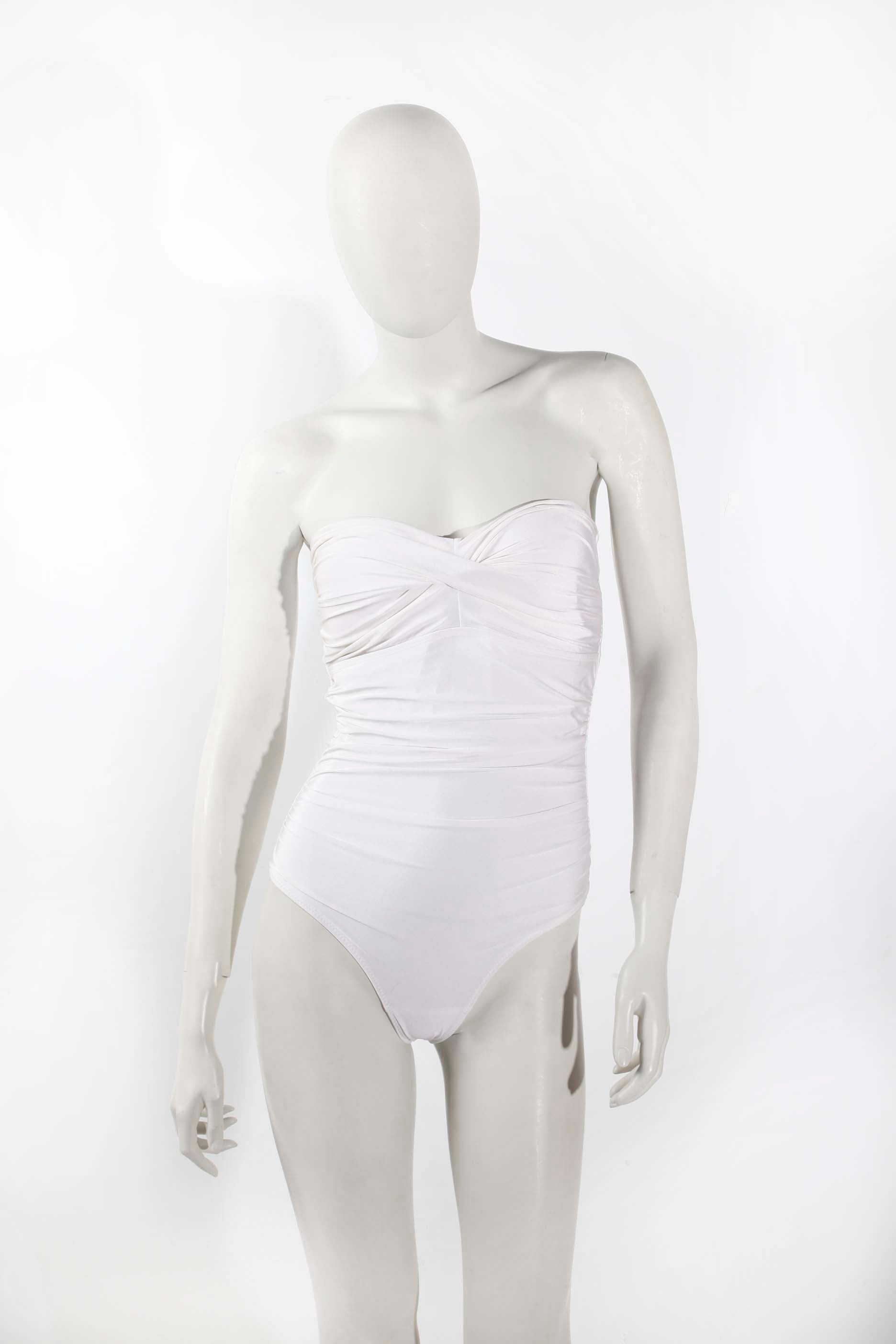 Strapless White Swimsuit (Small)