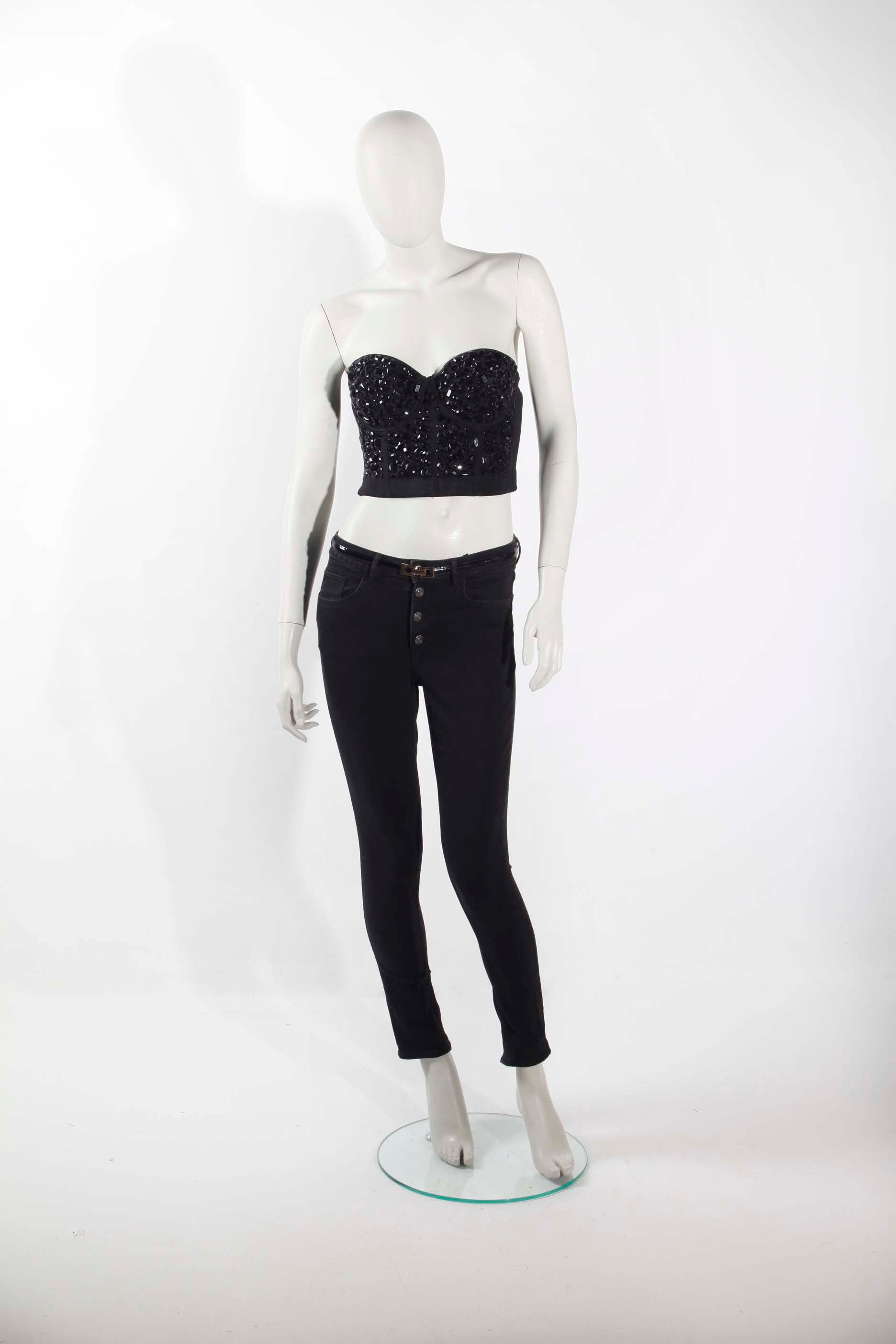 Black Beaded Bustier