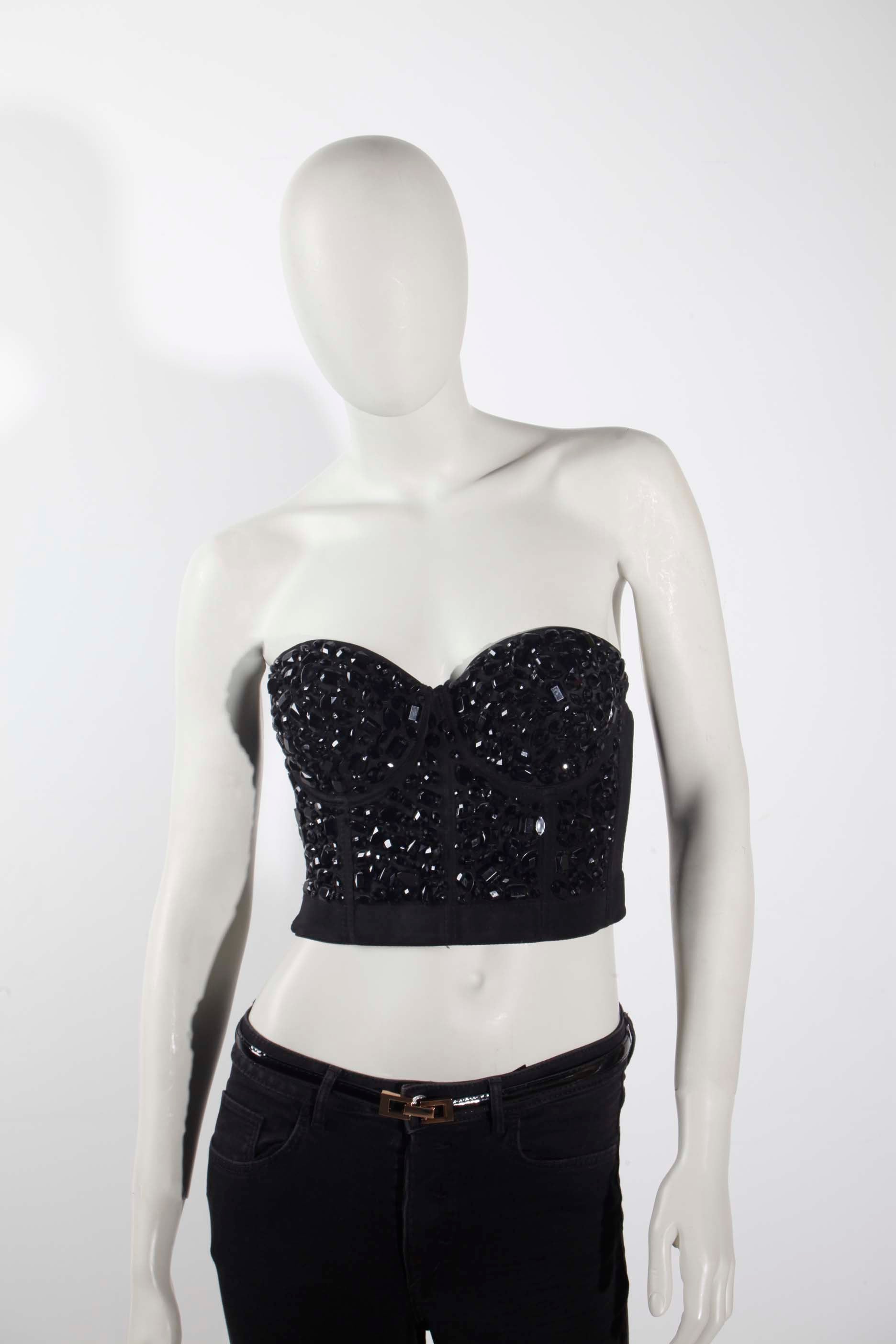 Black Beaded Bustier