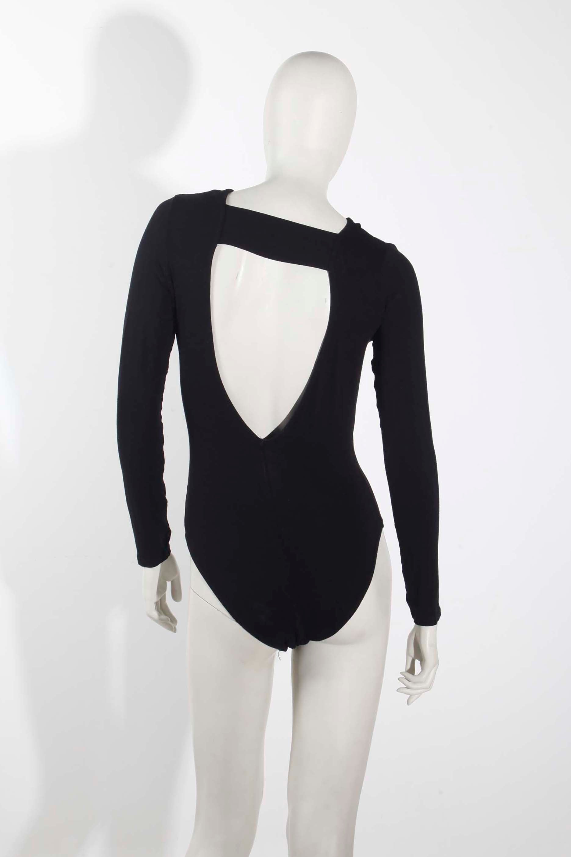 Black Bodysuit with Cutout Shoulders (Eu38-40)