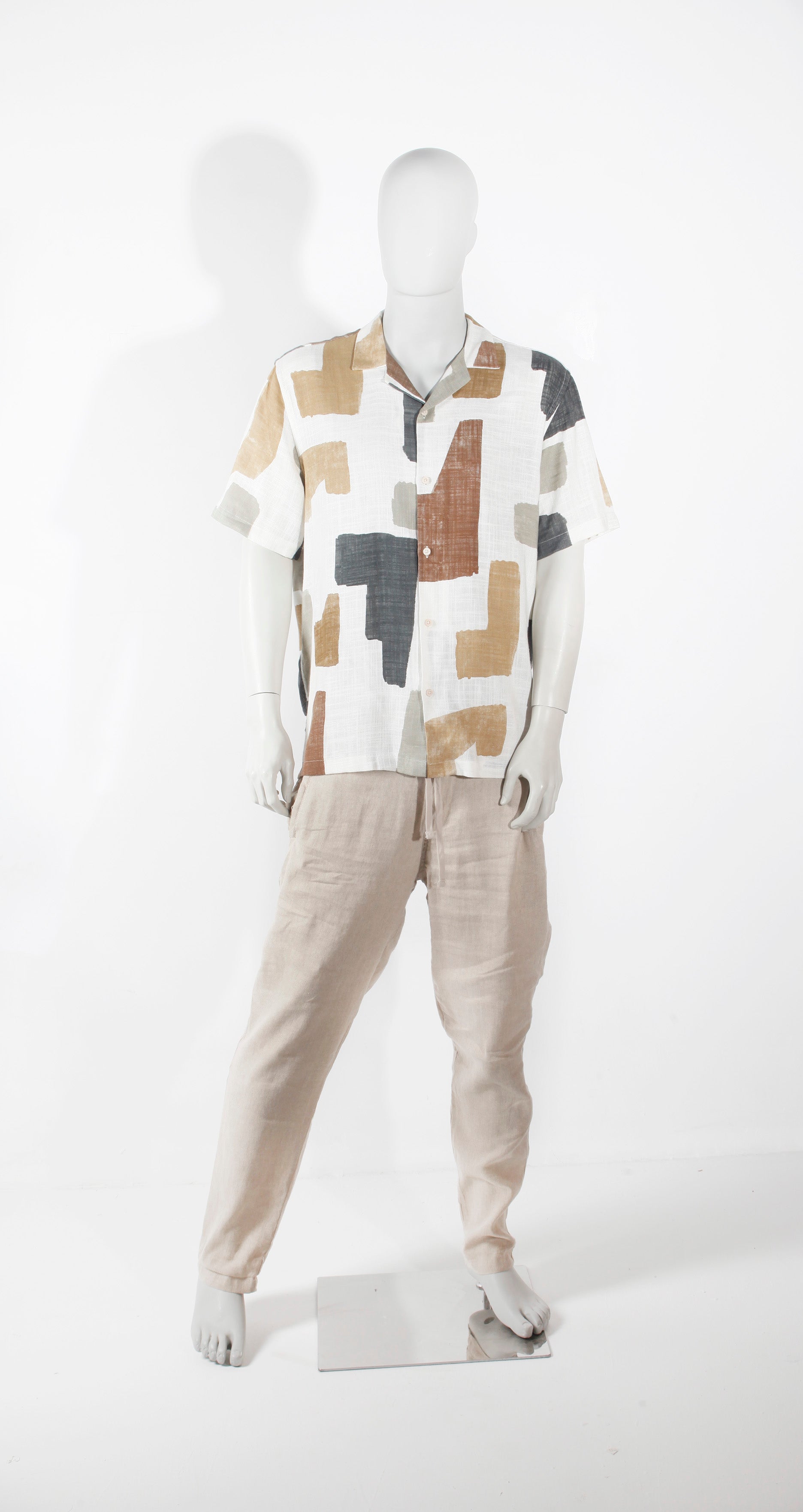 Mens Abstract Printed Shirt (Medium)