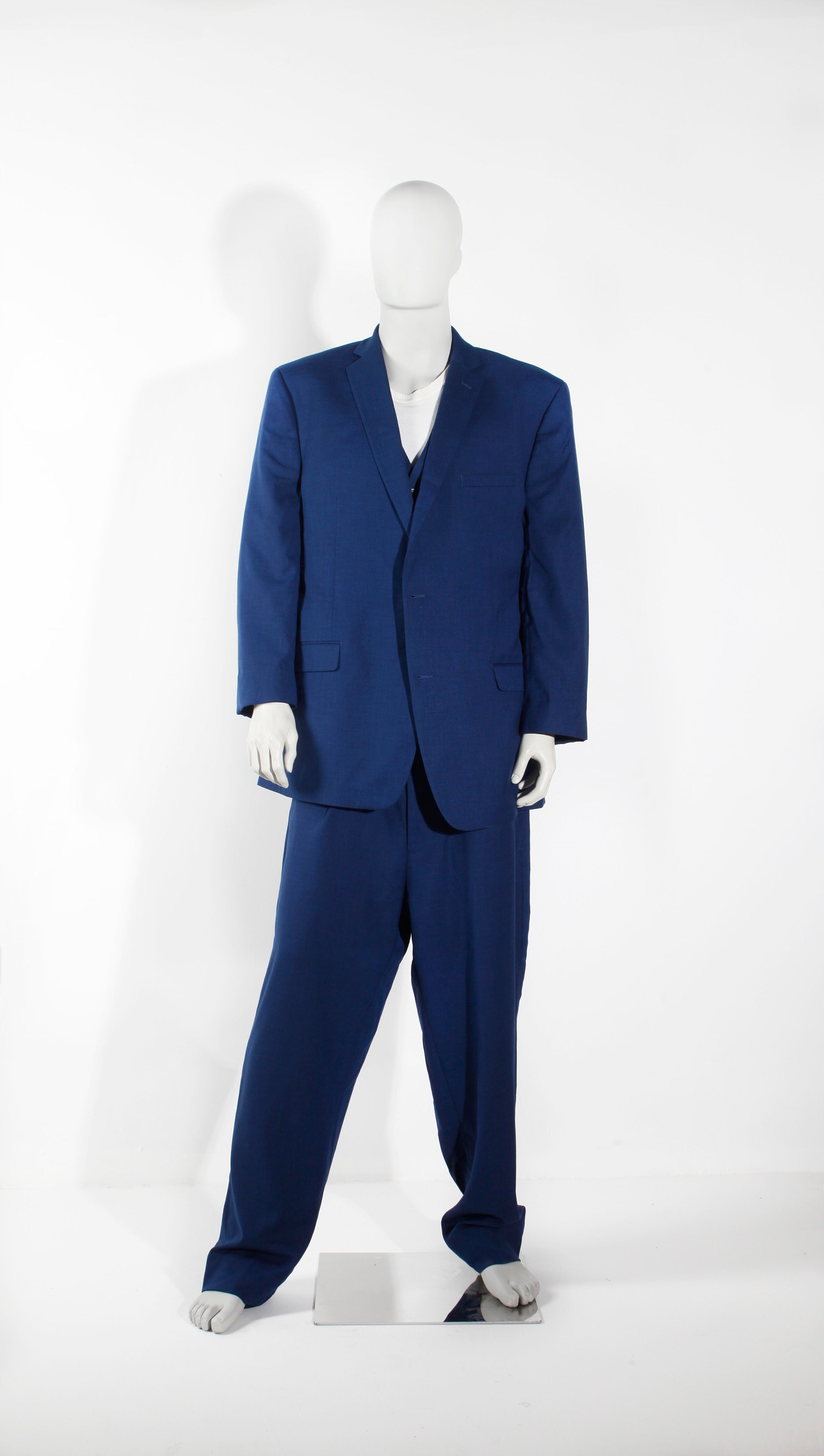 Mens Navy Blue 3 Piece Suit (XL)
