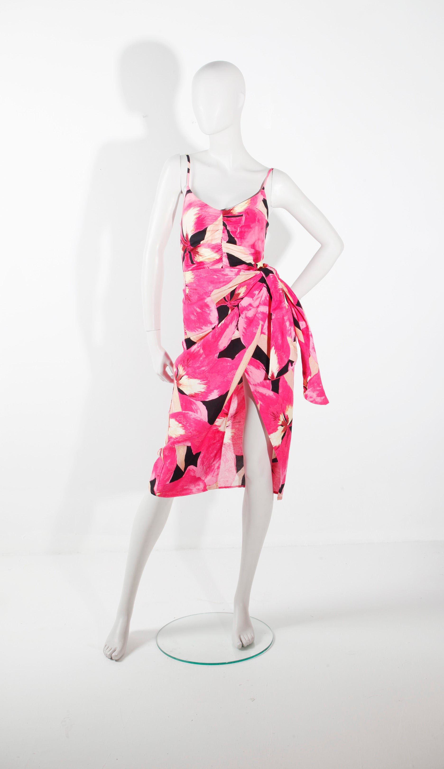Pink Floral Bodysuit and skirt set (Medium)