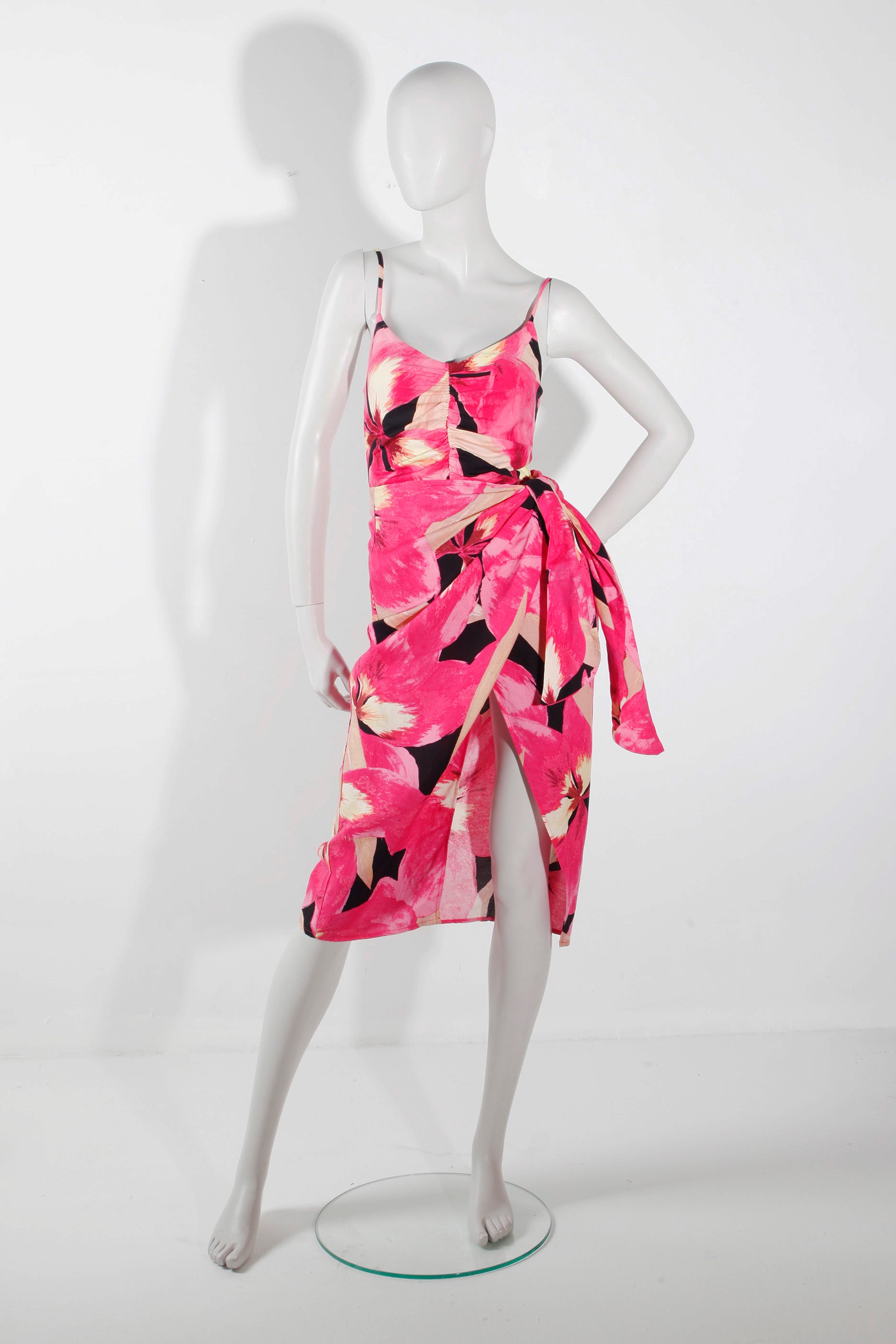 Pink Floral Bodysuit and skirt set (Medium)