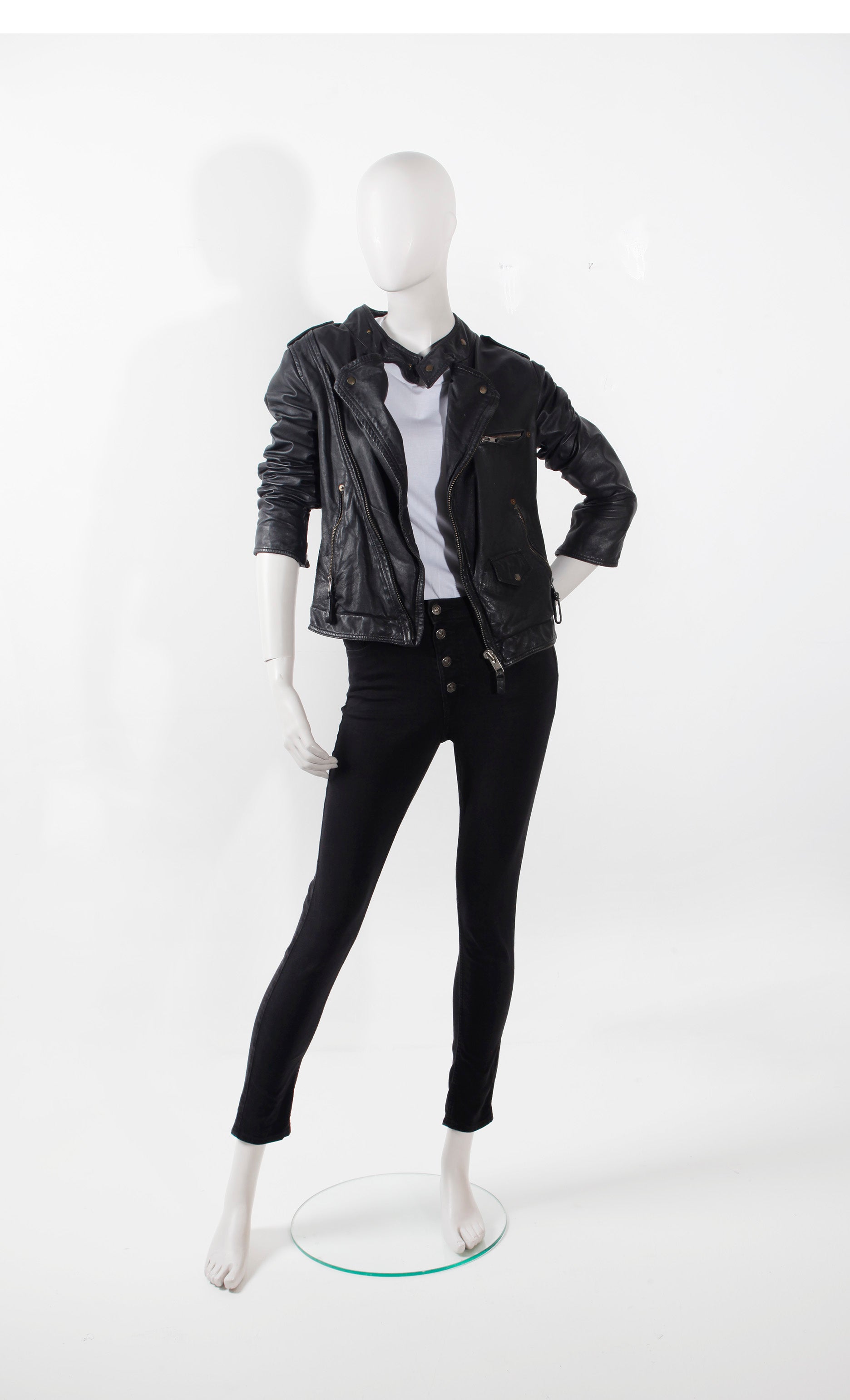 Womens Leather Biker Jacket