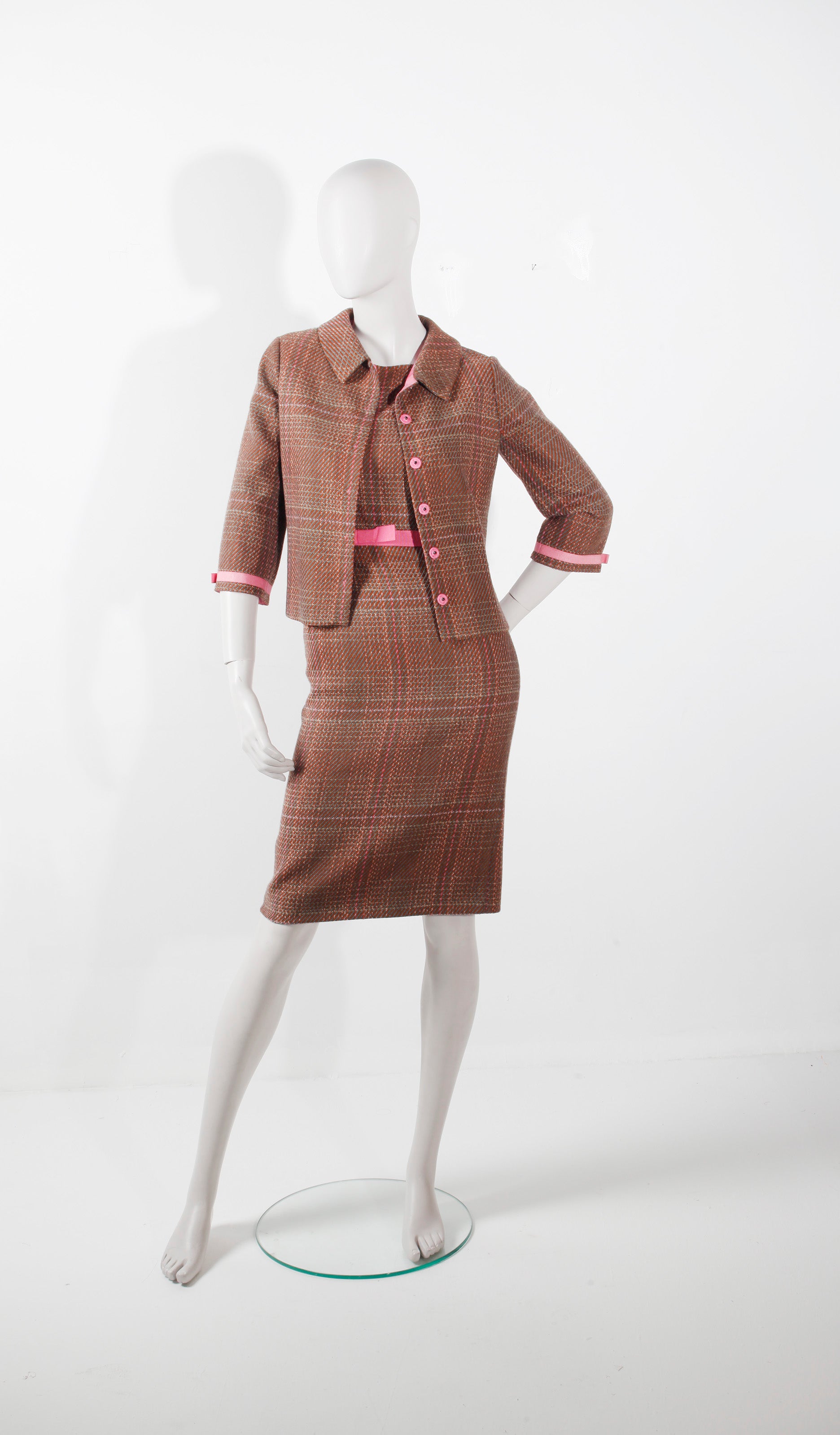 Retro Style Tweed Co-ord Jacket and Dress