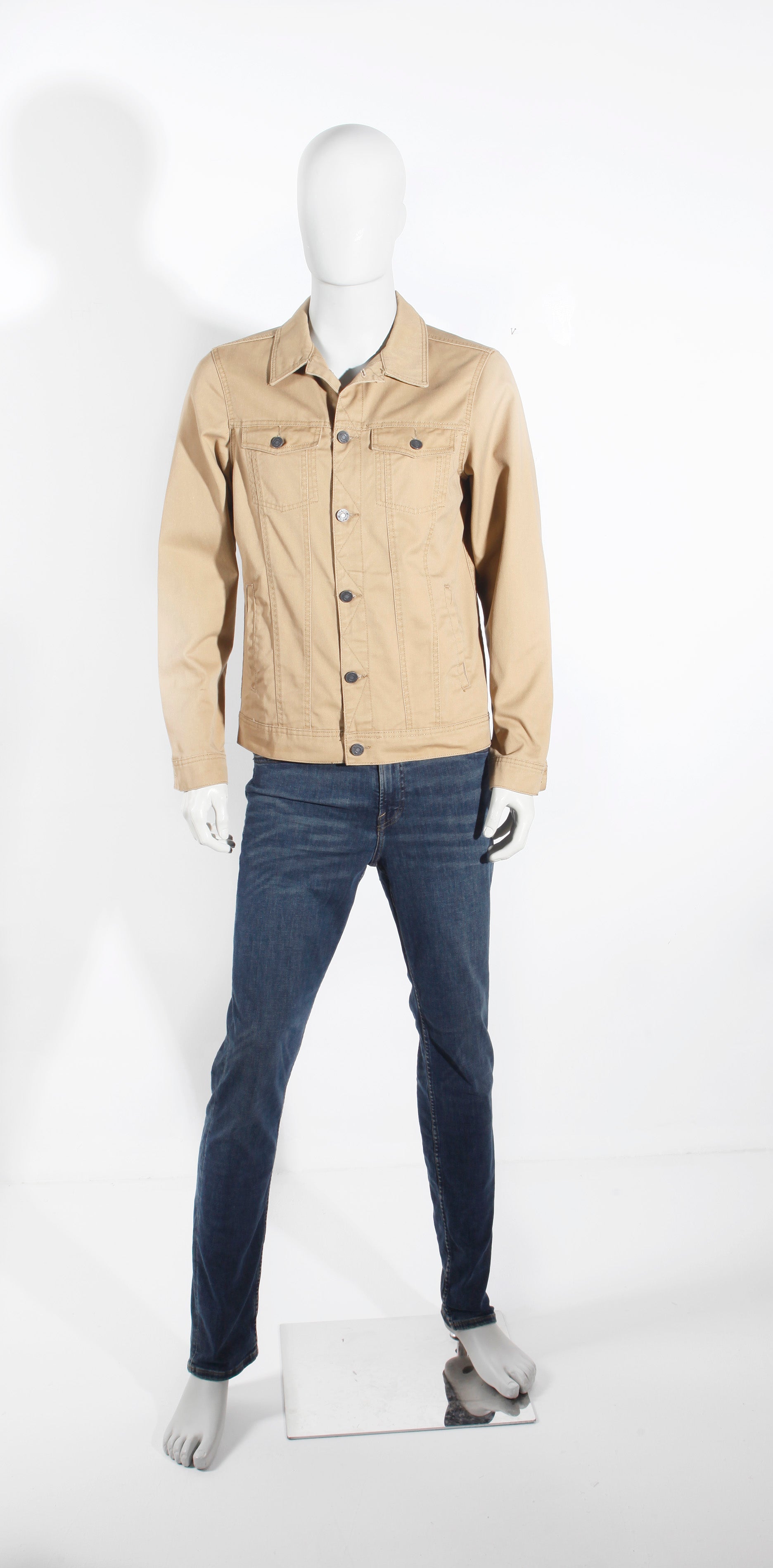 Men's Beige Shirt Jacket