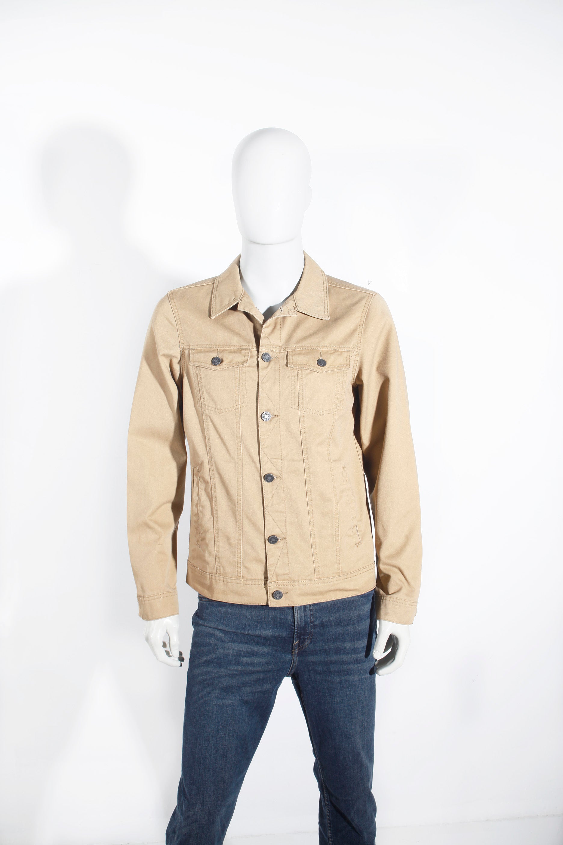 Men's Beige Shirt Jacket