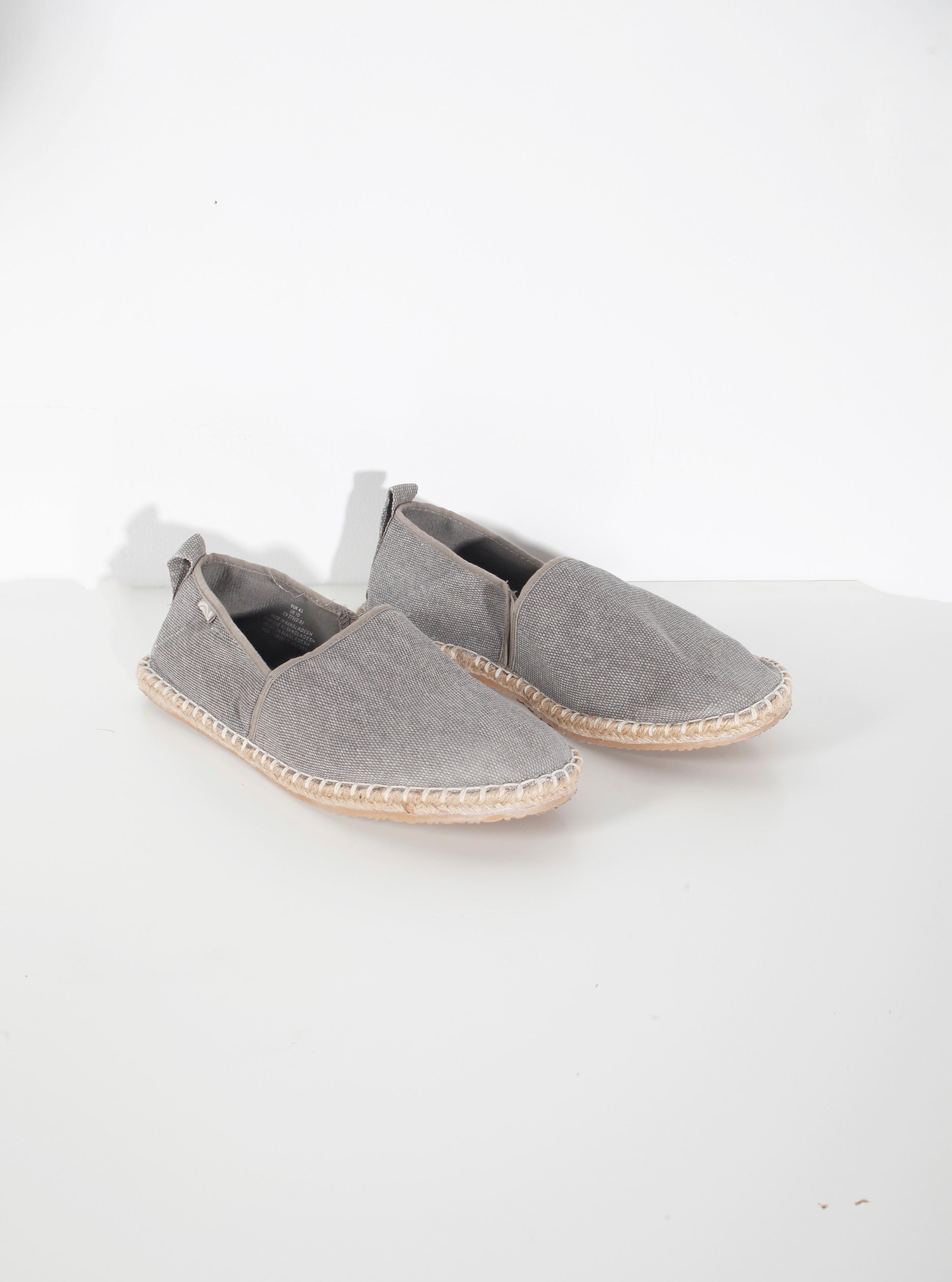 Mens Grey Espadrilles (Eu43)