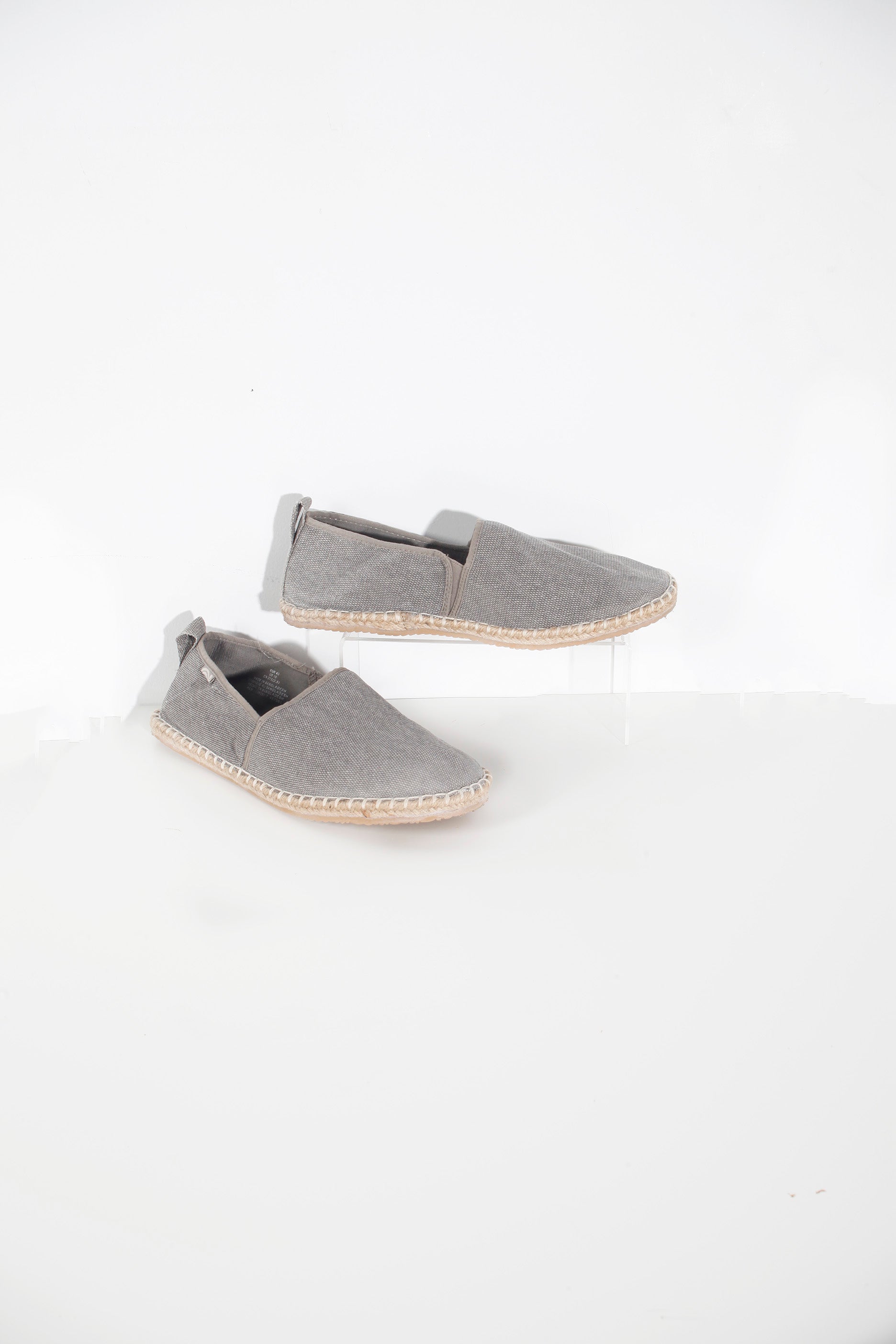 Mens Grey Espadrilles (Eu43)