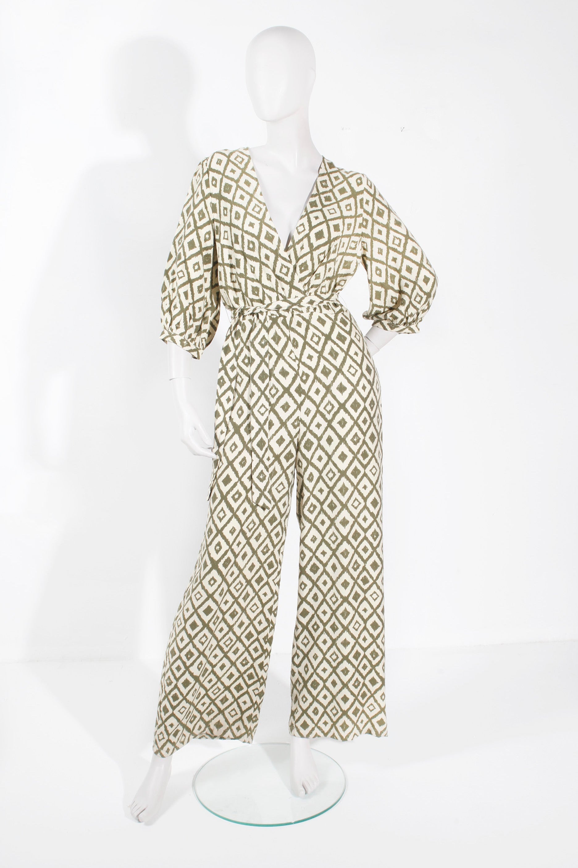 Green printed jumpsuit (Small)