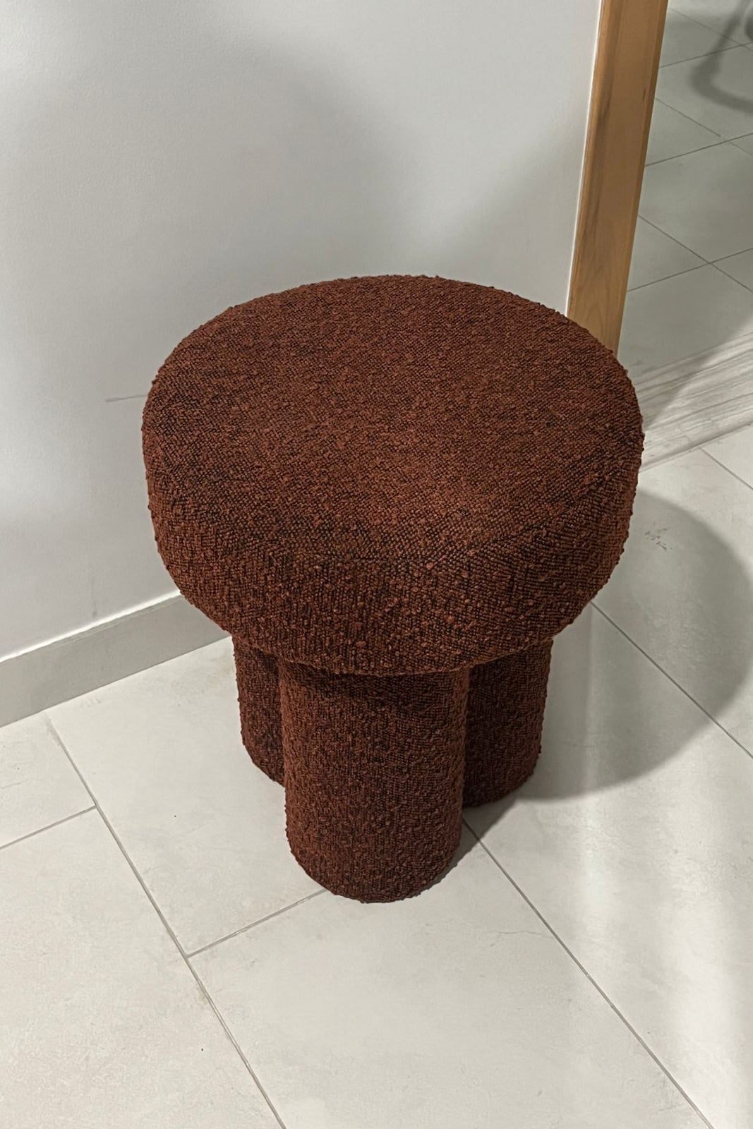 Maroon fabric stool