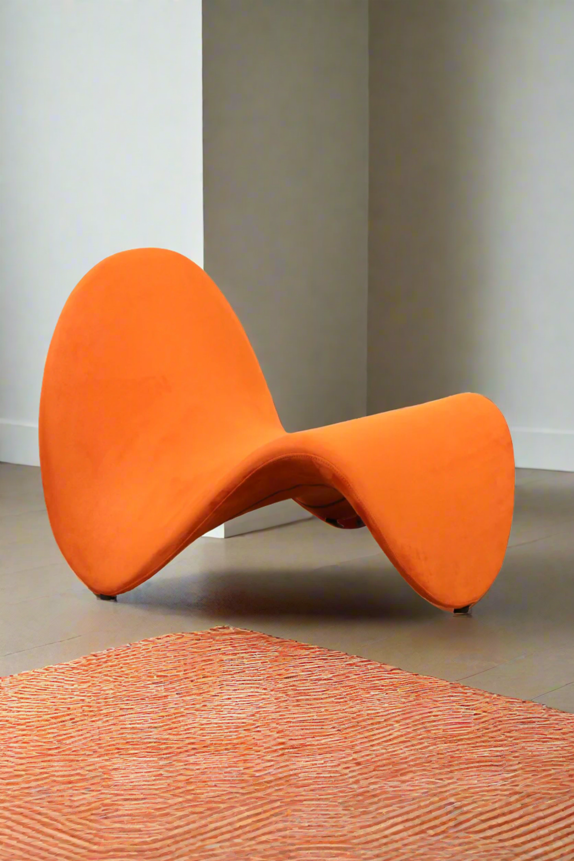 Contemporary Orange Curve Chair