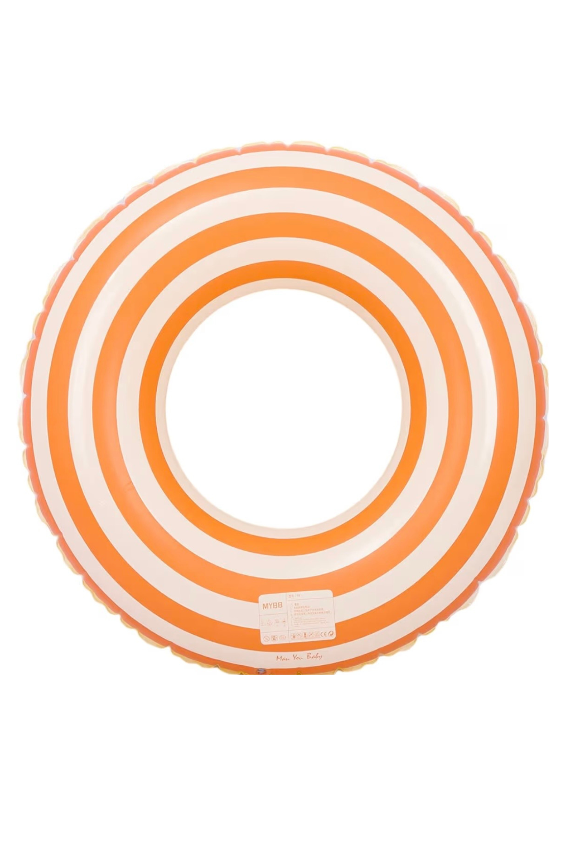 Orange and White Retro Inflatable Swim Ring (75cm) – ProppedUpRentals