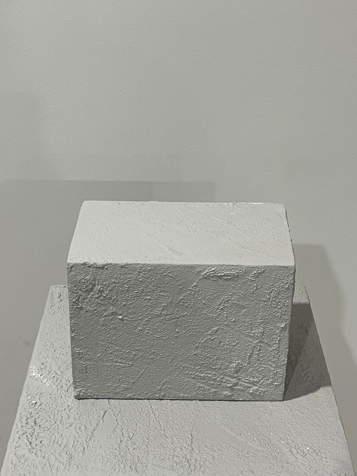 Set of 2 Small Concrete Plinths in Grey