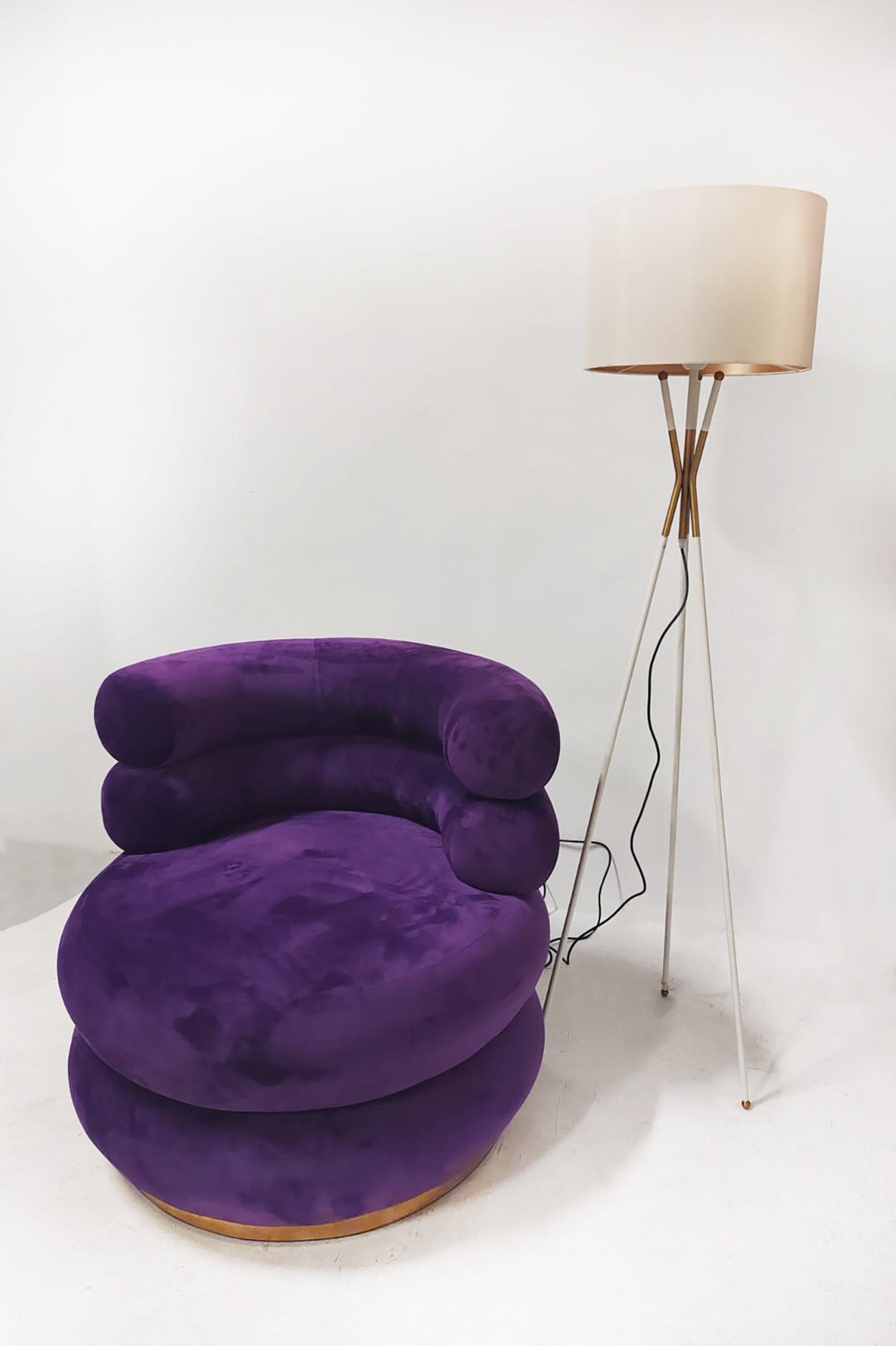 Purple Velvet Accent Chair (2 pieces available)