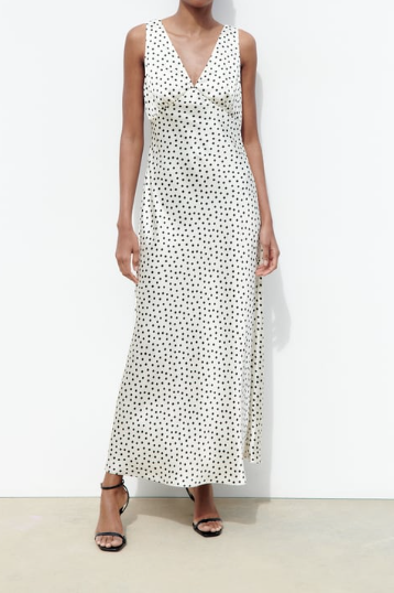 White Polka Dot Dress (Small)