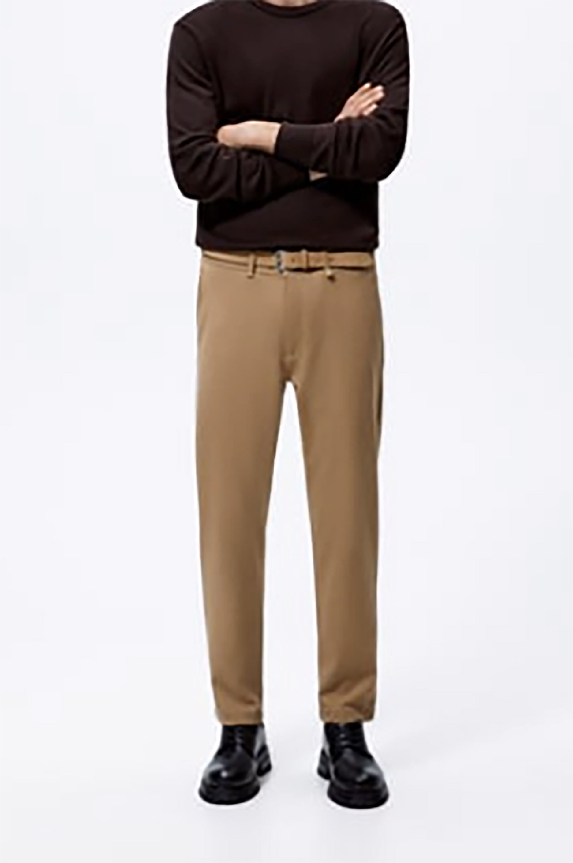 Men's Beige Comfort Trousers (W34)