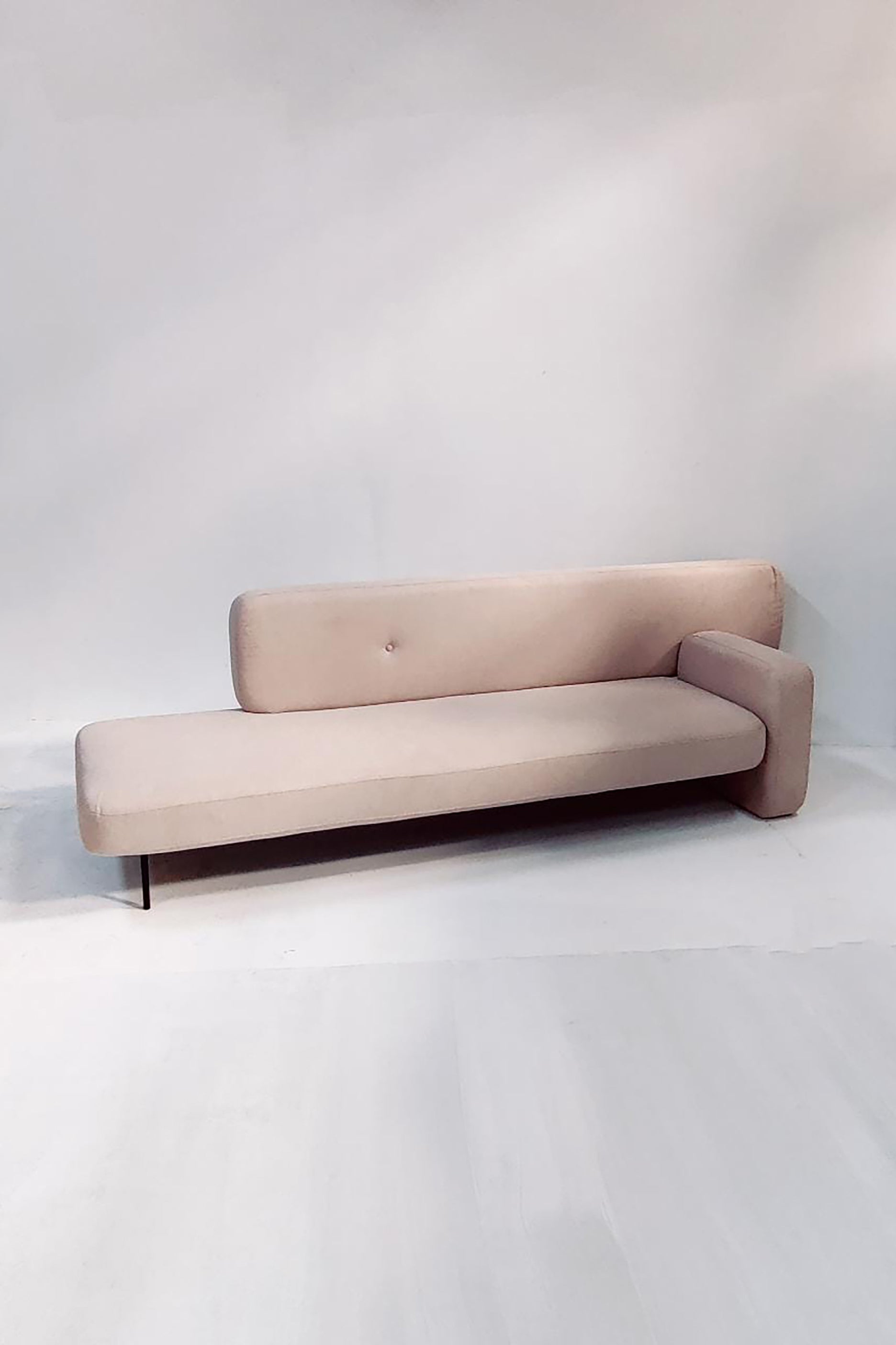Pale Blush Pink Contemporary Sofa